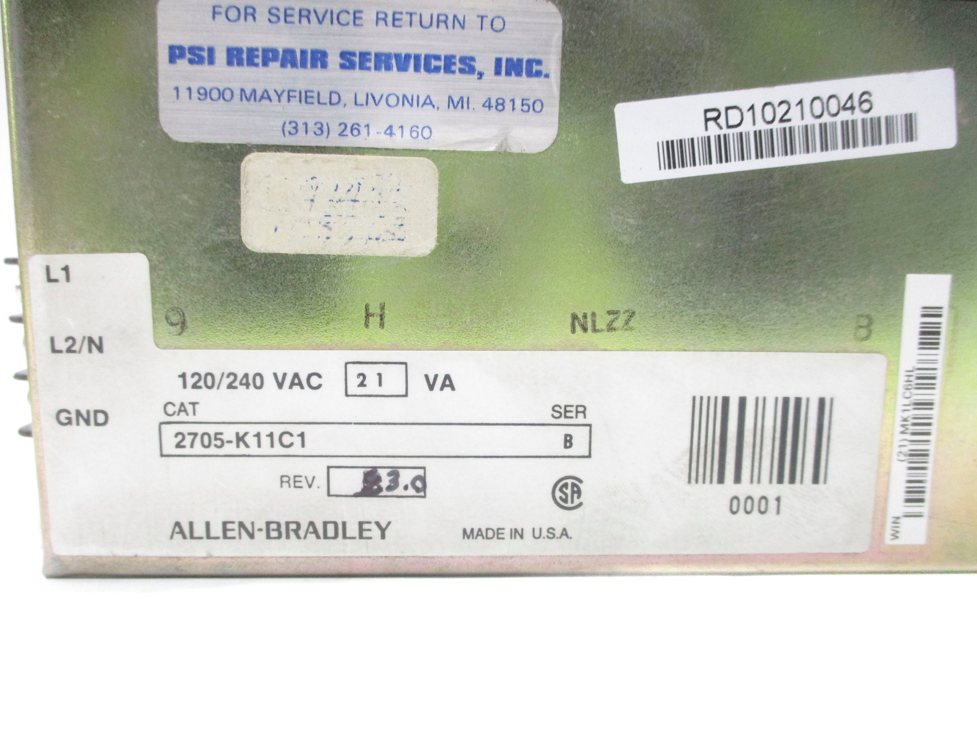 INDUSTRIAL SPARE PART 2705K11C1 SER. B REMAN