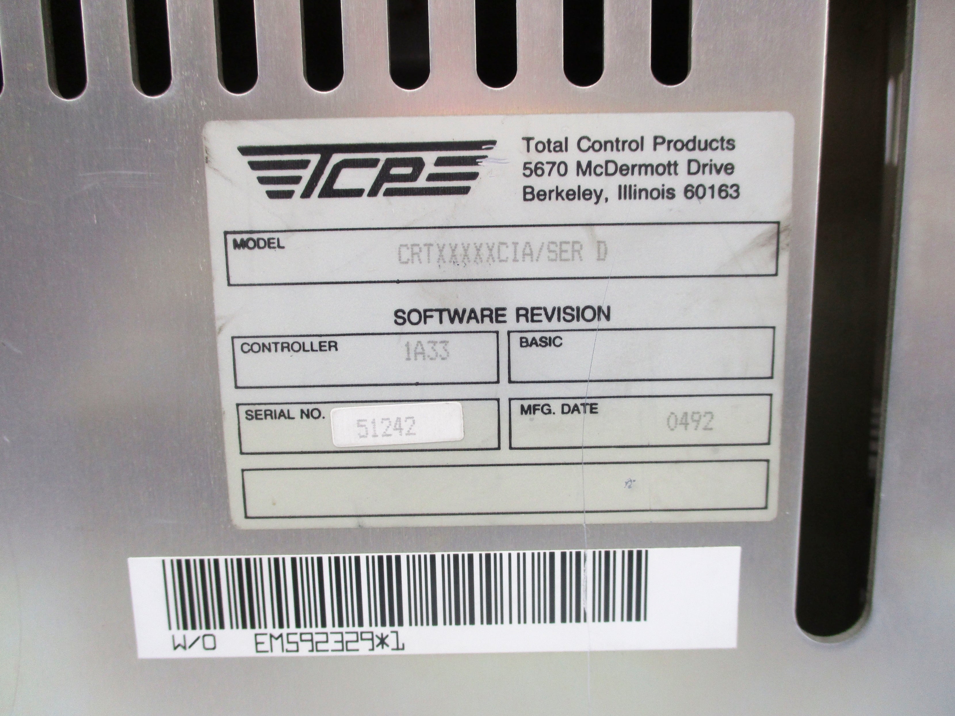 TCP CRTXXXXXCIA SER. D UNMP