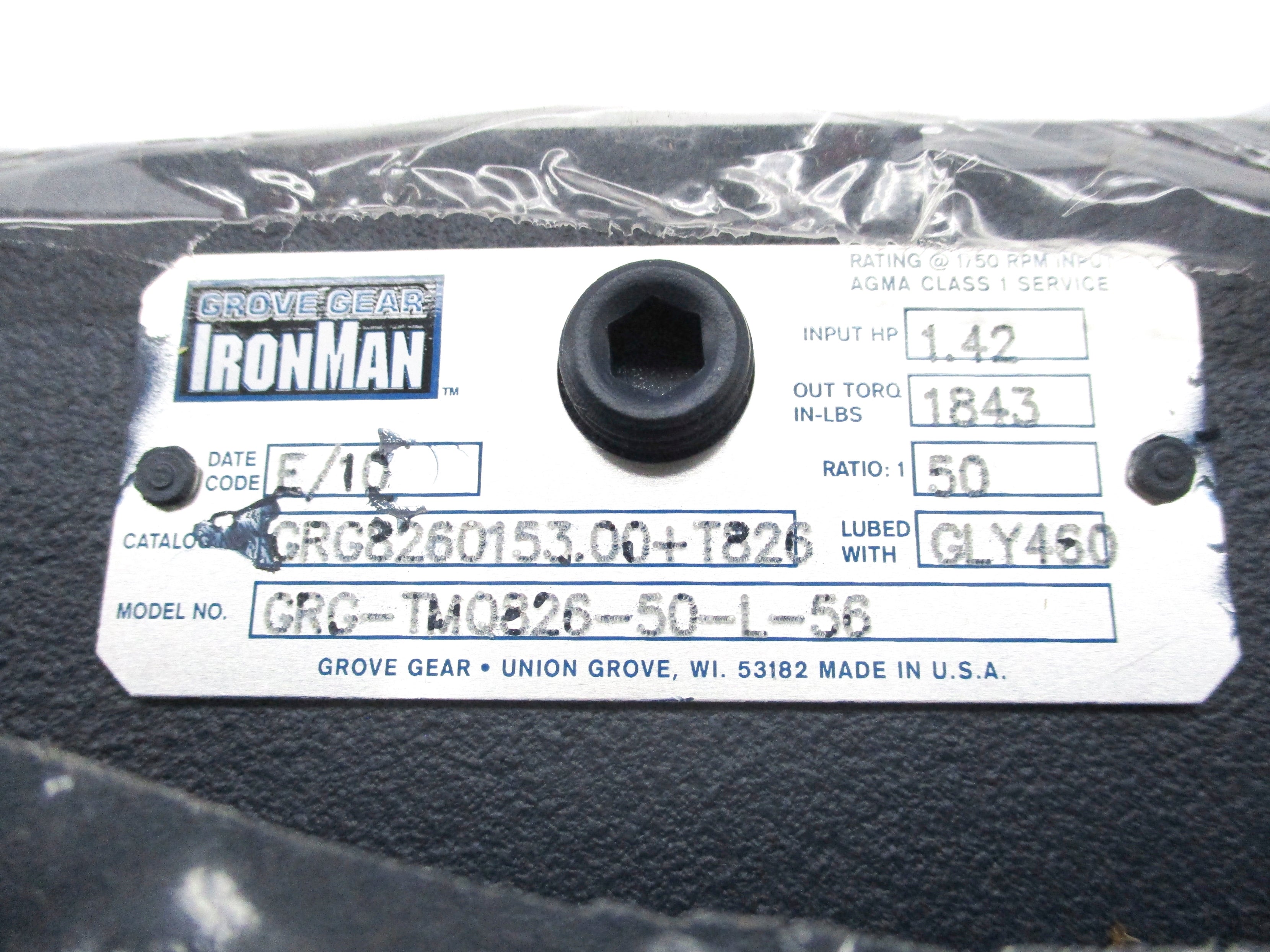 GROVE GEAR GRG-TMQ826-50-L-56 NSMP