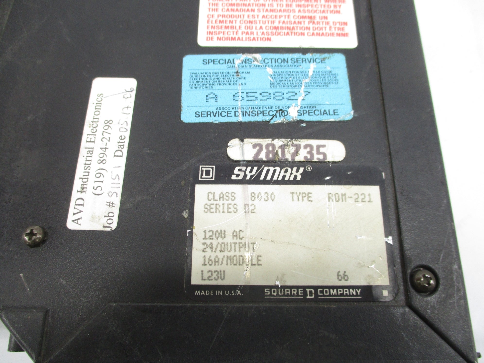 SQUARE D 8030ROM221 SER. D2 UNMP