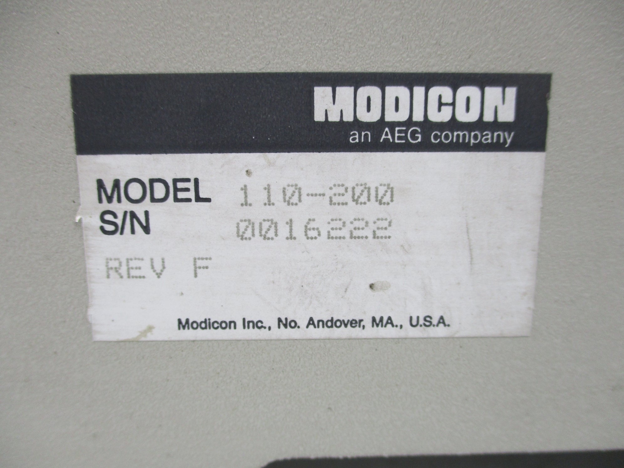 MODICON 110-200 REV. F UNMP