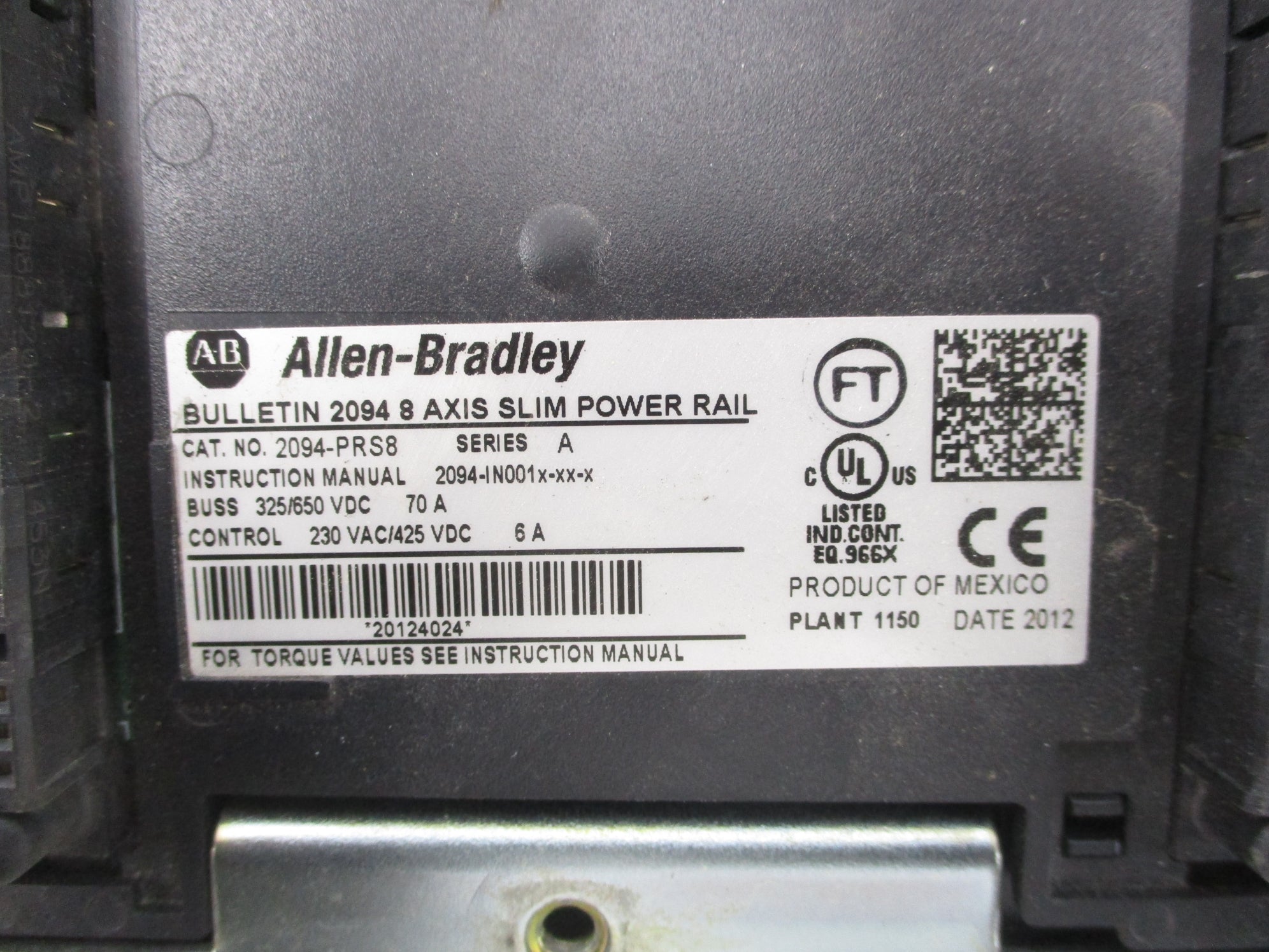 INDUSTRIAL SPARE PART 2094-PRS8 SER. A UNMP