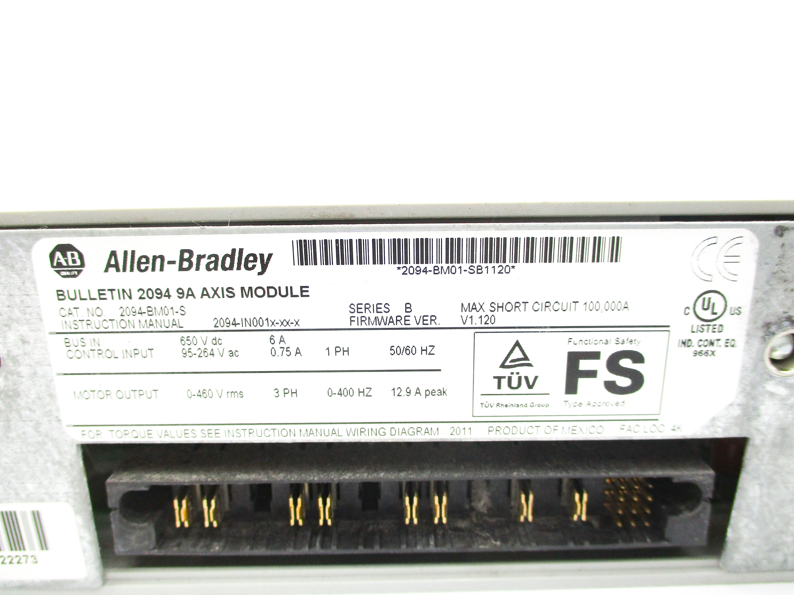 ALLEN BRADLEY 2094-BM01-S SER. B F/W 1.120 (AS PICTURED) UNMP