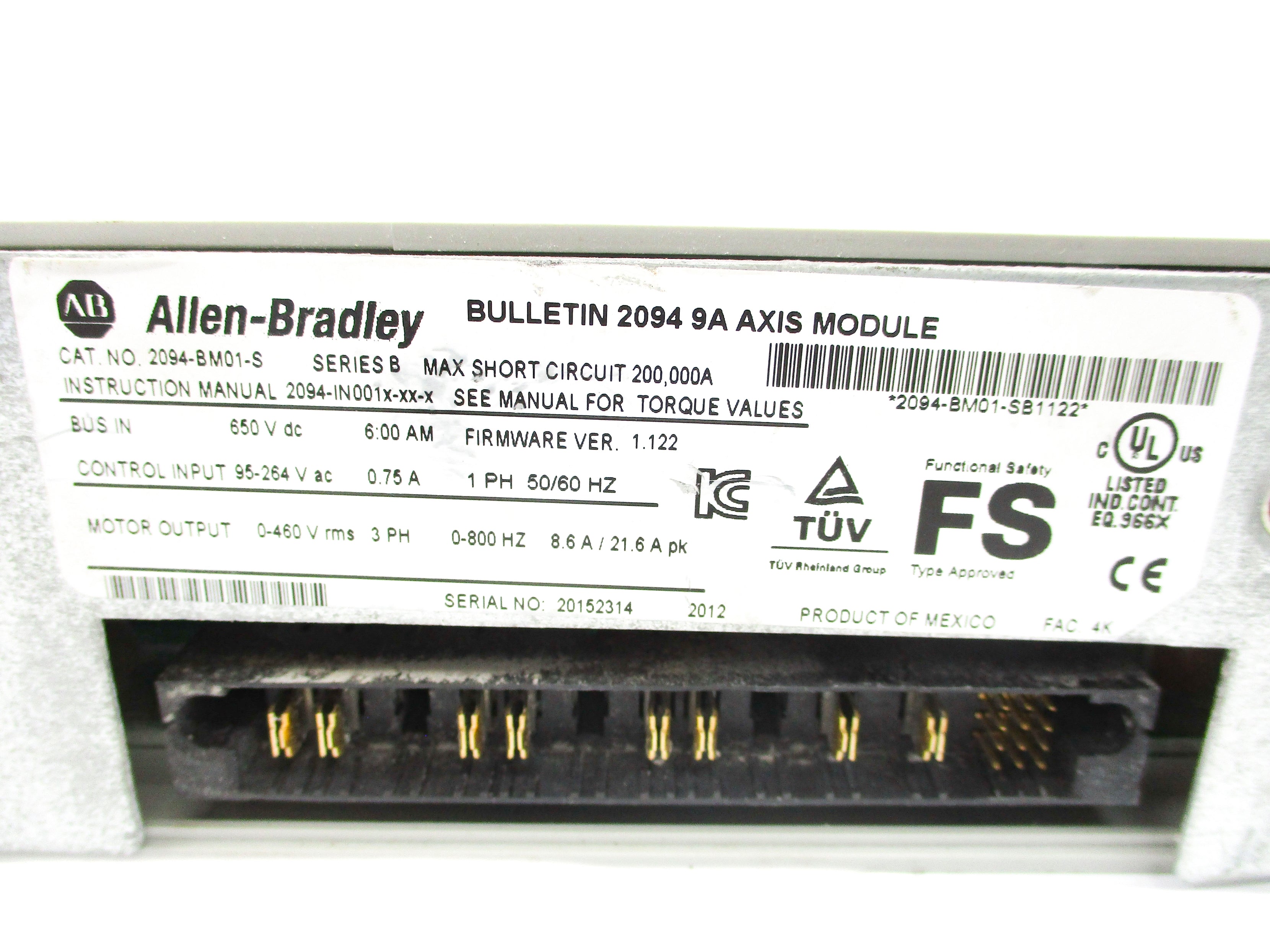 ALLEN BRADLEY 2094-BM01-S SER. B F/W 1.122 (AS PICTURED) UNMP