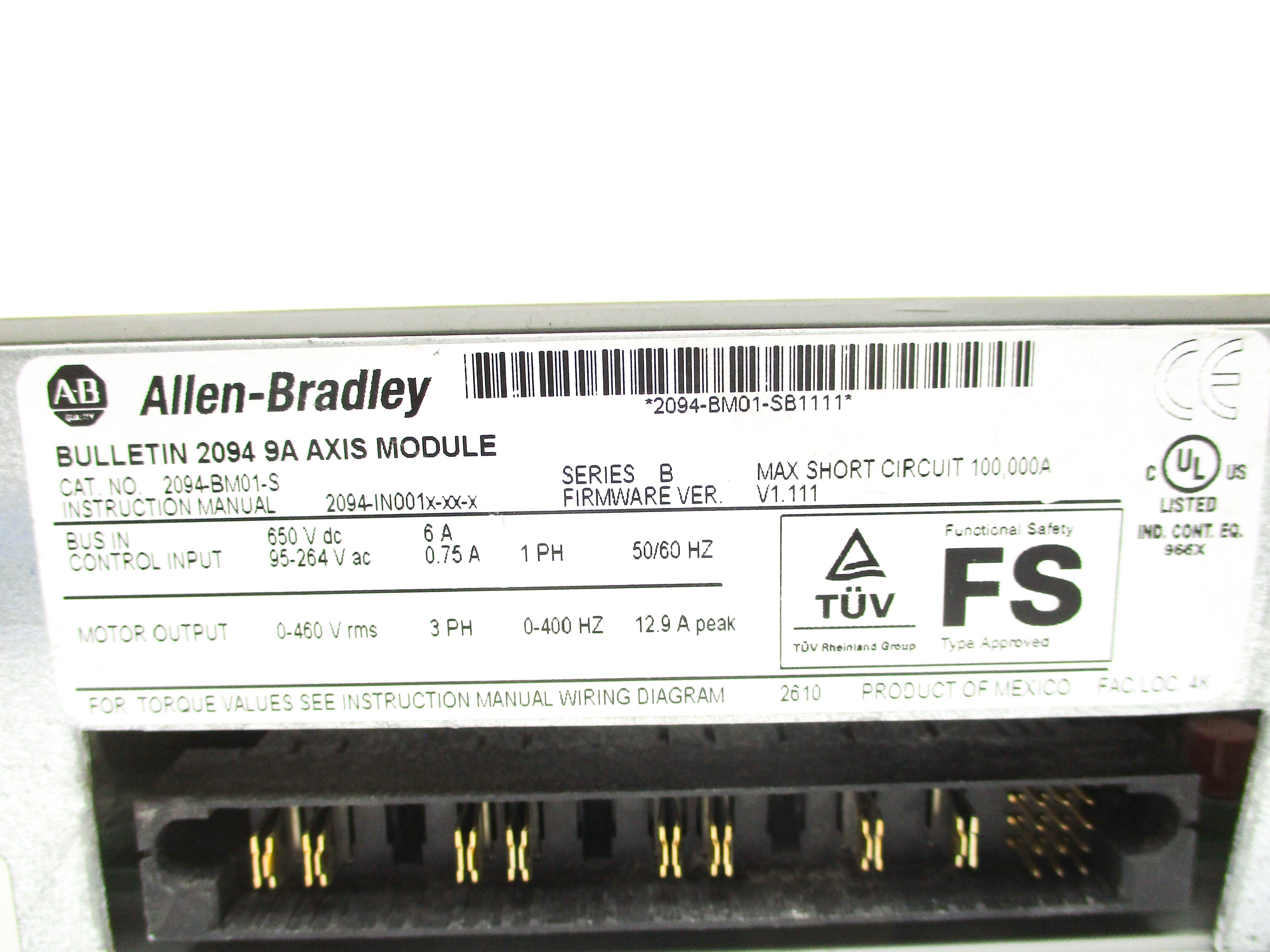ALLEN BRADLEY 2094-BM01-S SER. B F/W 1.111 (AS PICTURED) UNMP