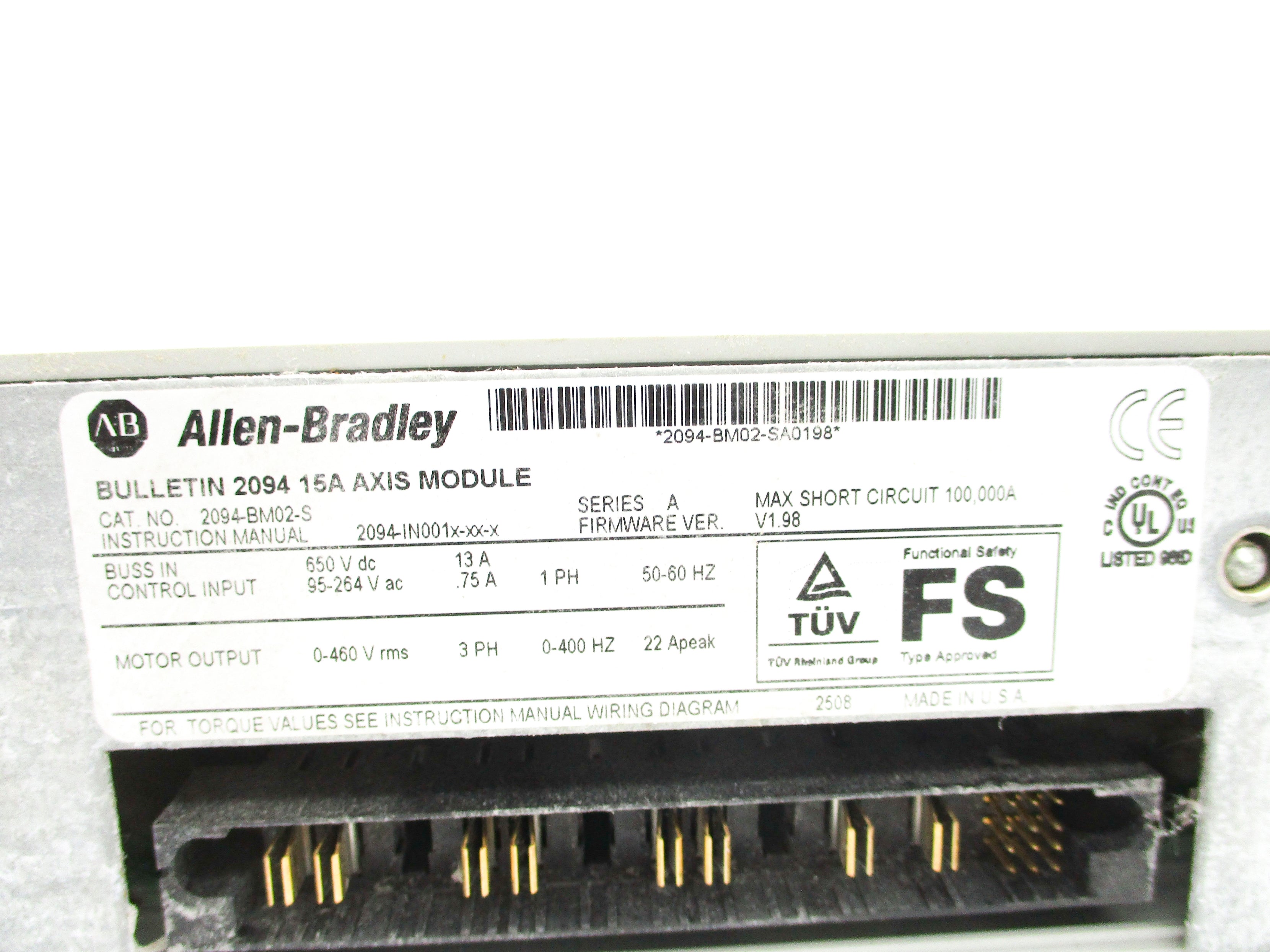 ALLEN BRADLEY 2094-BM02-S SER. A F/W V1.98 UNMP
