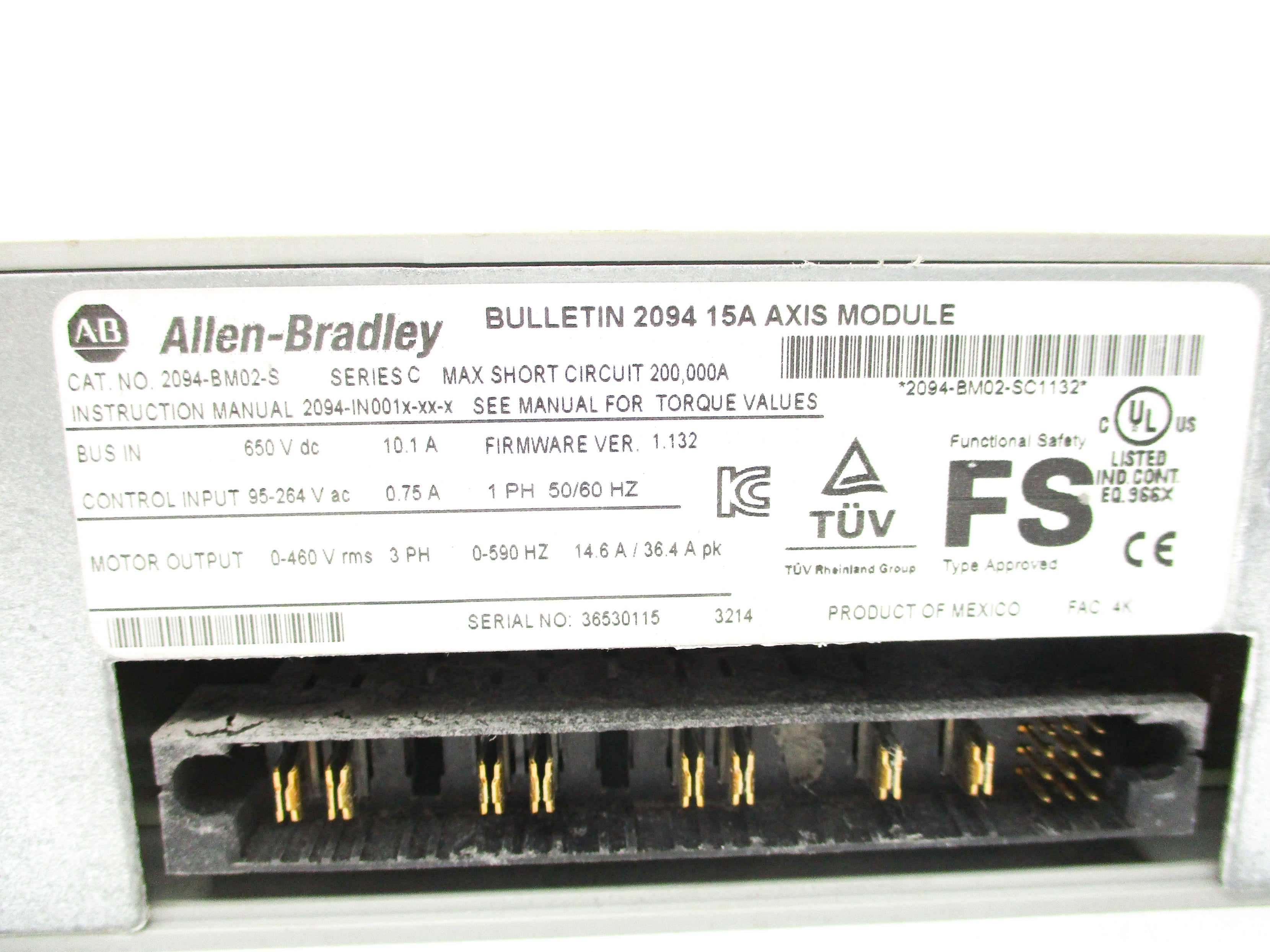 ALLEN BRADLEY 2094-BM02-S SER. C F/W 1.132 UNMP