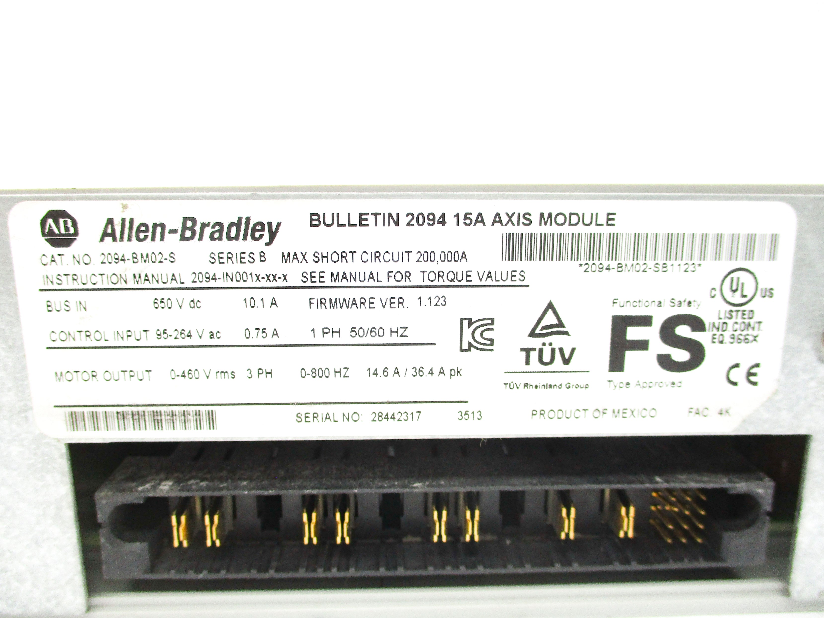 ALLEN BRADLEY 2094-BM02-S SER. B F/W 1.123 UNMP