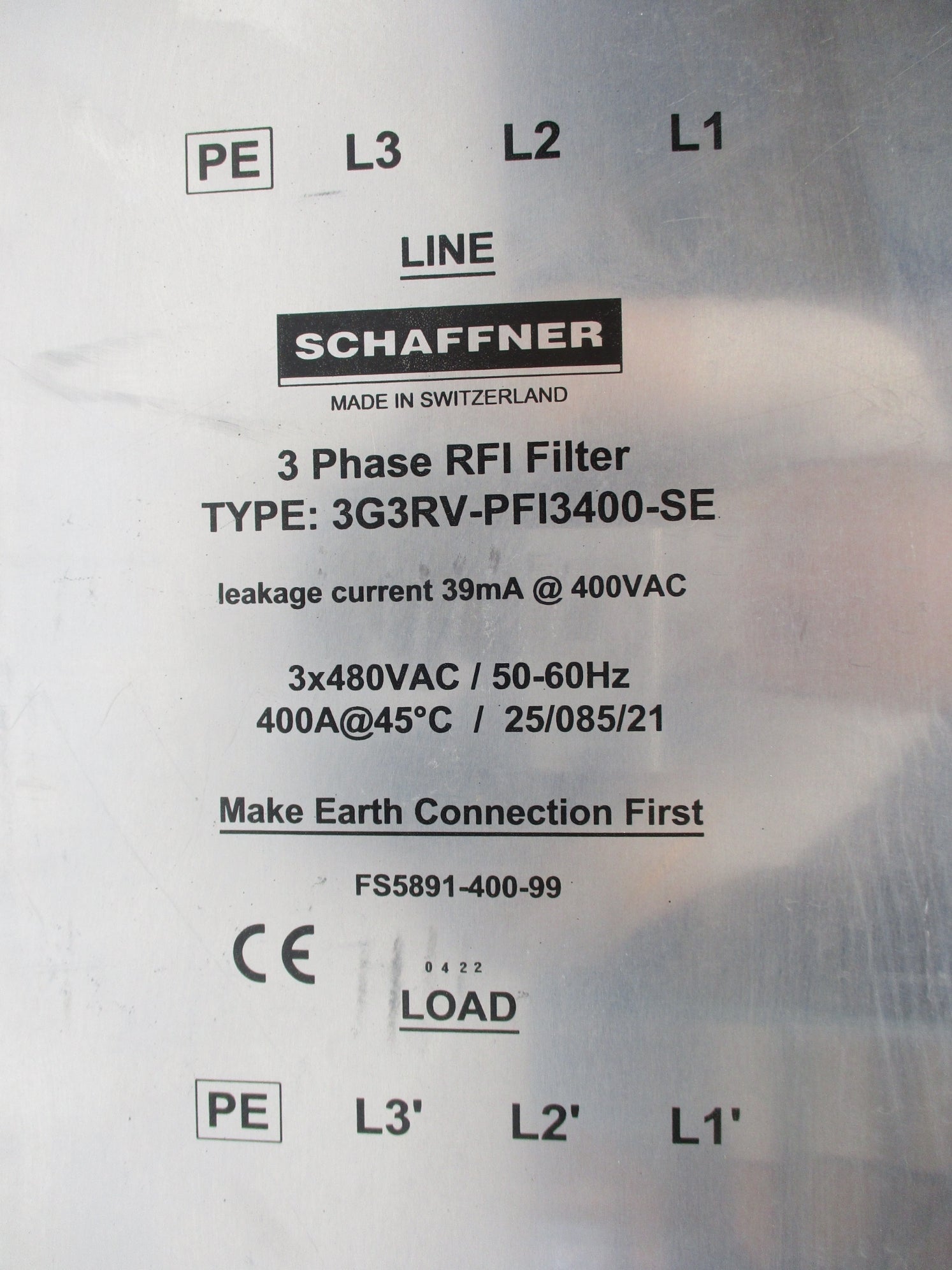 SCHAFFNER 3G3RV-PFI3400-SE UNMP