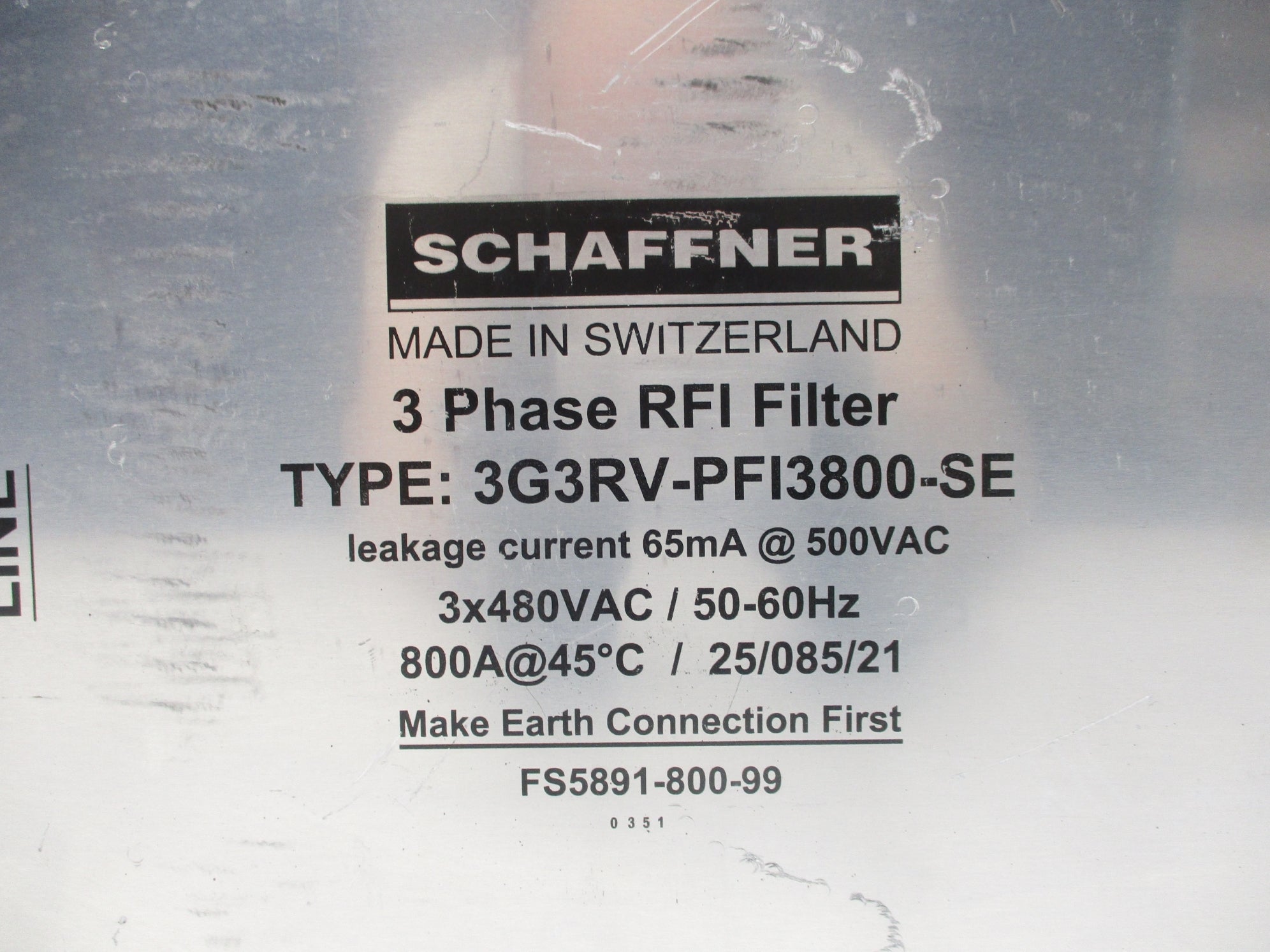 SCHAFFNER 3G3RV-PFI3800-SE UNMP