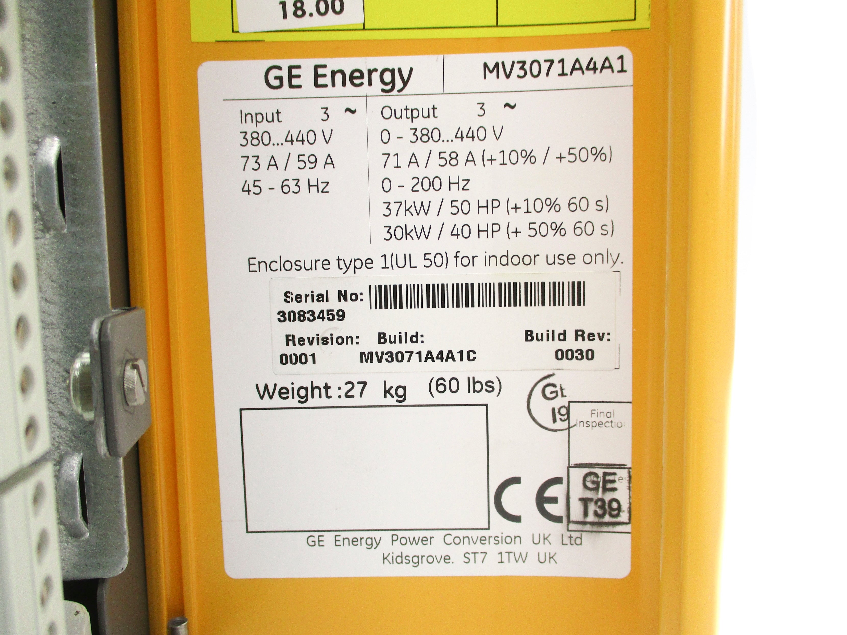GE ENERGY MV3071A4A1 NSMP