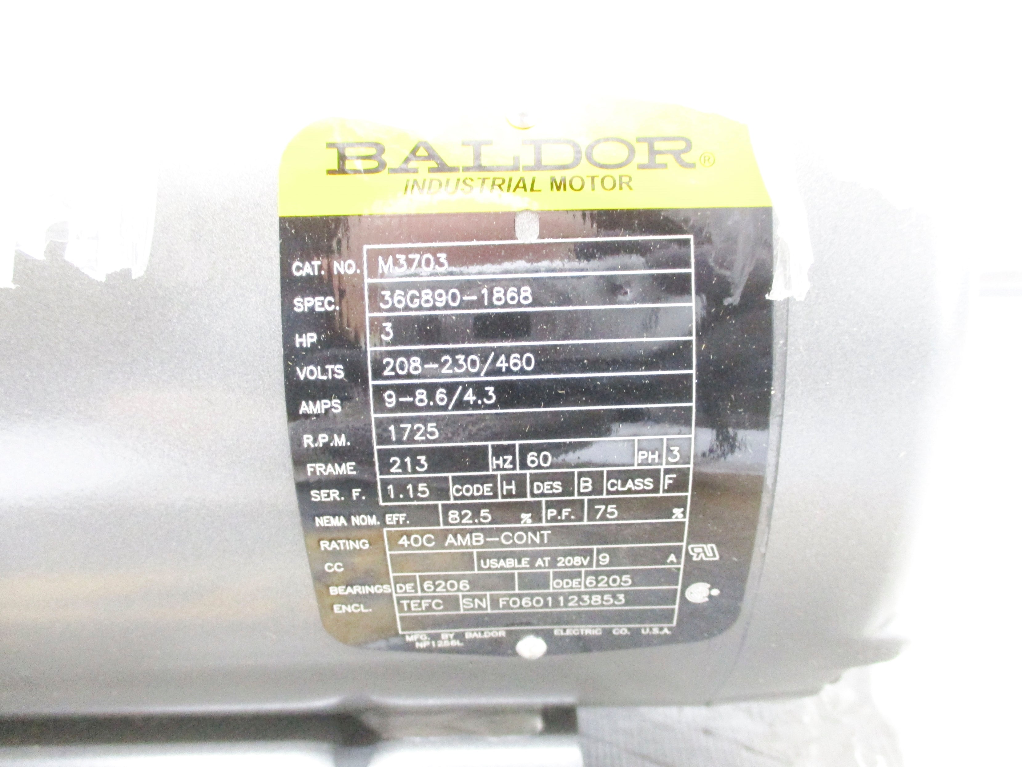 BALDOR M3703 NSMP
