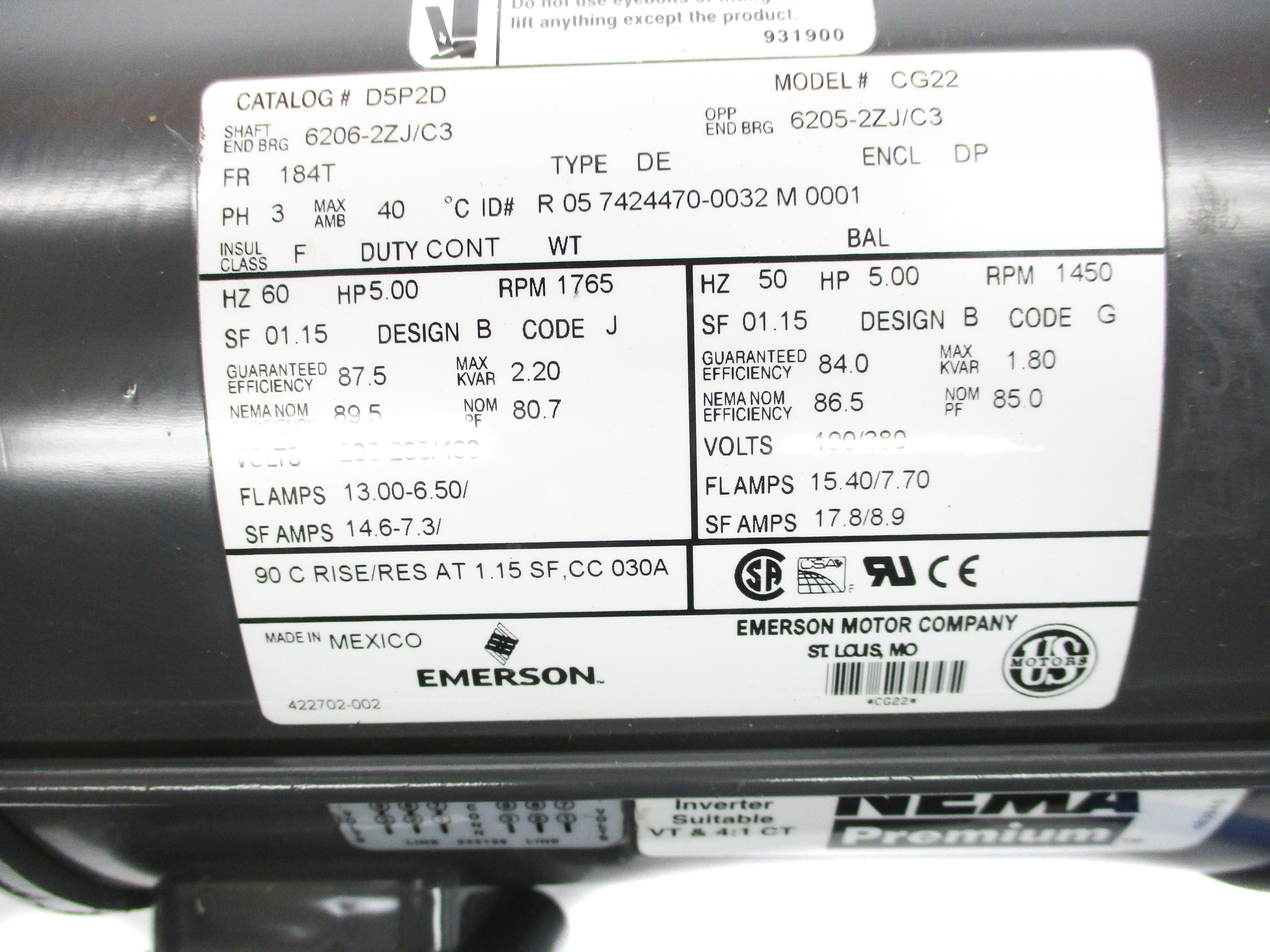 EMERSON D5P2D CG22 NSNP