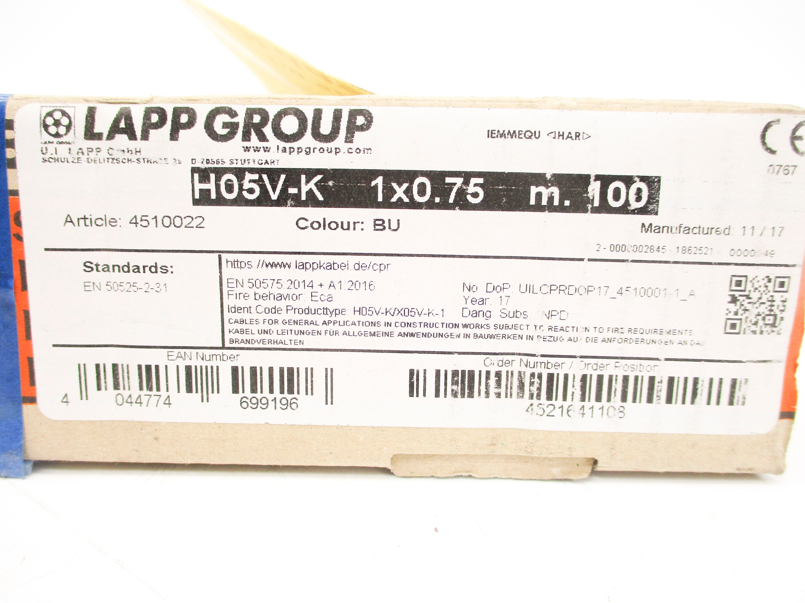 LAPPGROUP H05V-K NSFS