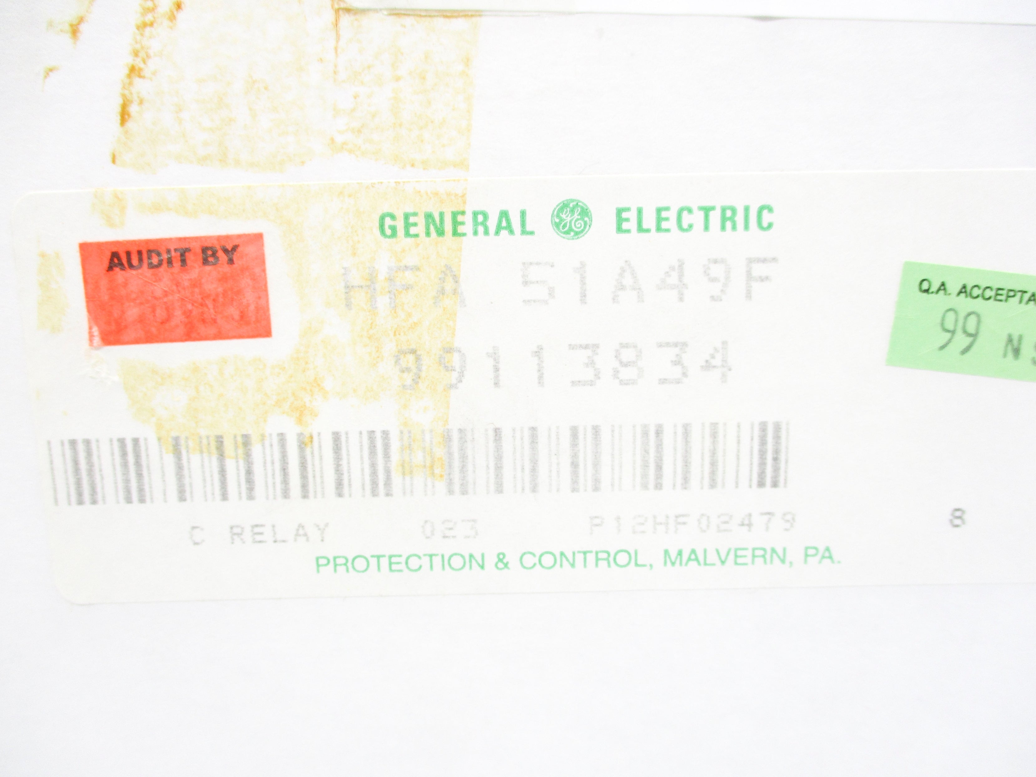 GENERAL ELECTRIC 12HFA51A49F NSMP