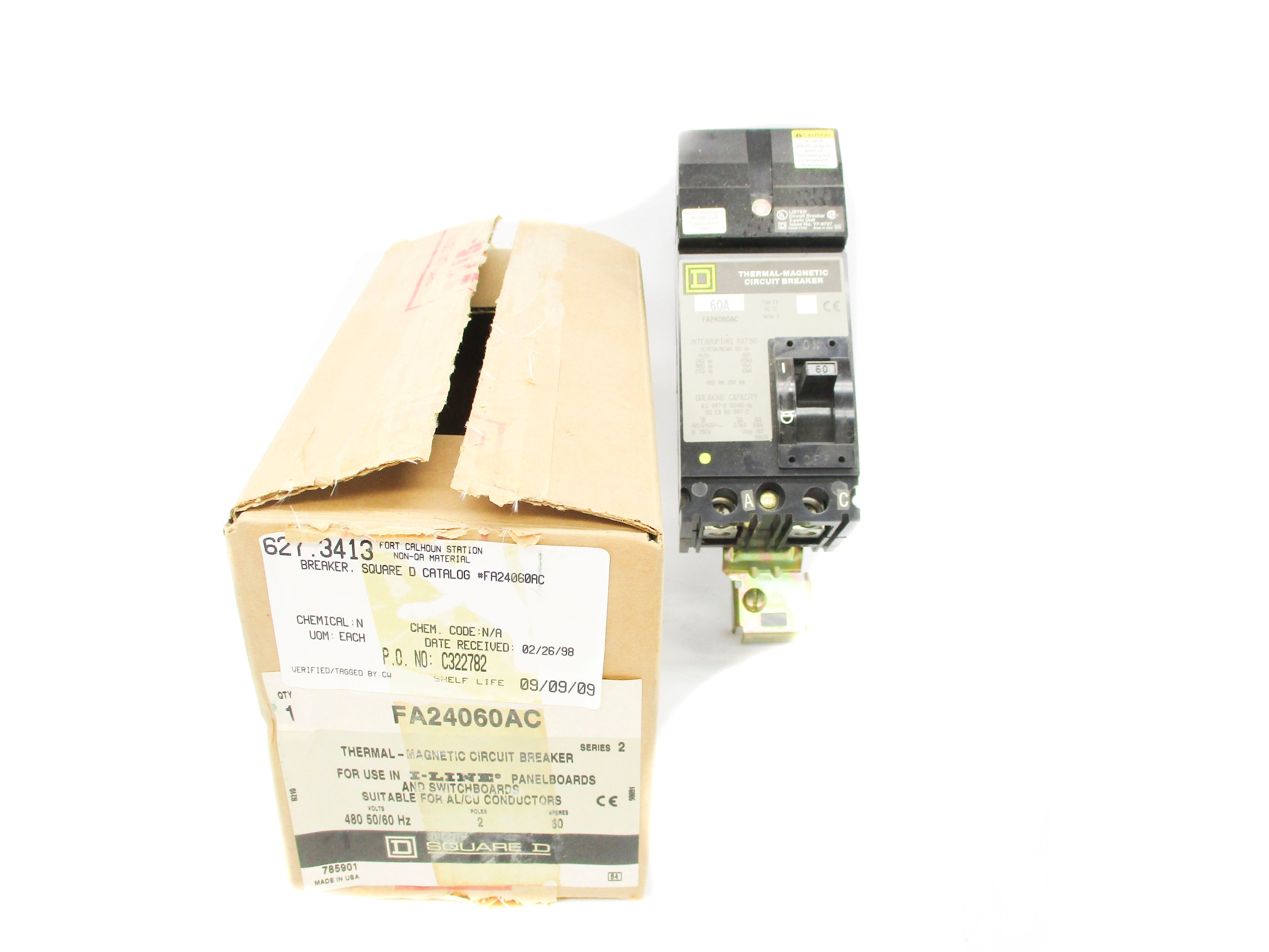 SQUARE D FA24060AC SER. 2 60A 480V NSMP