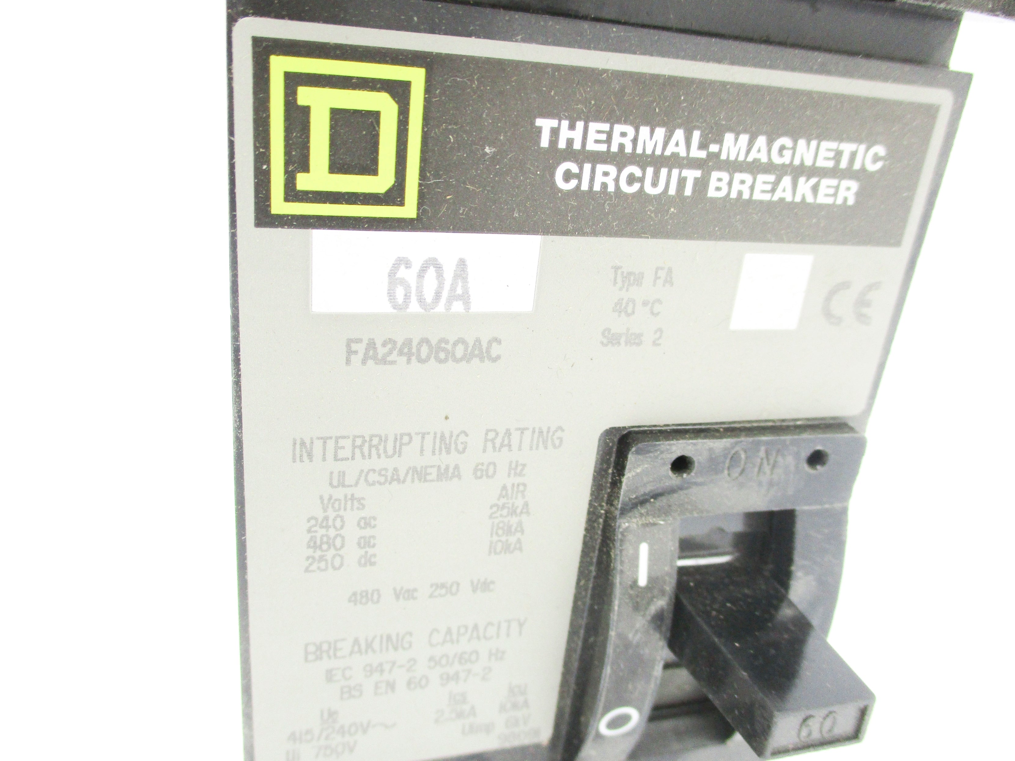 SQUARE D FA24060AC SER. 2 60A 480V NSMP