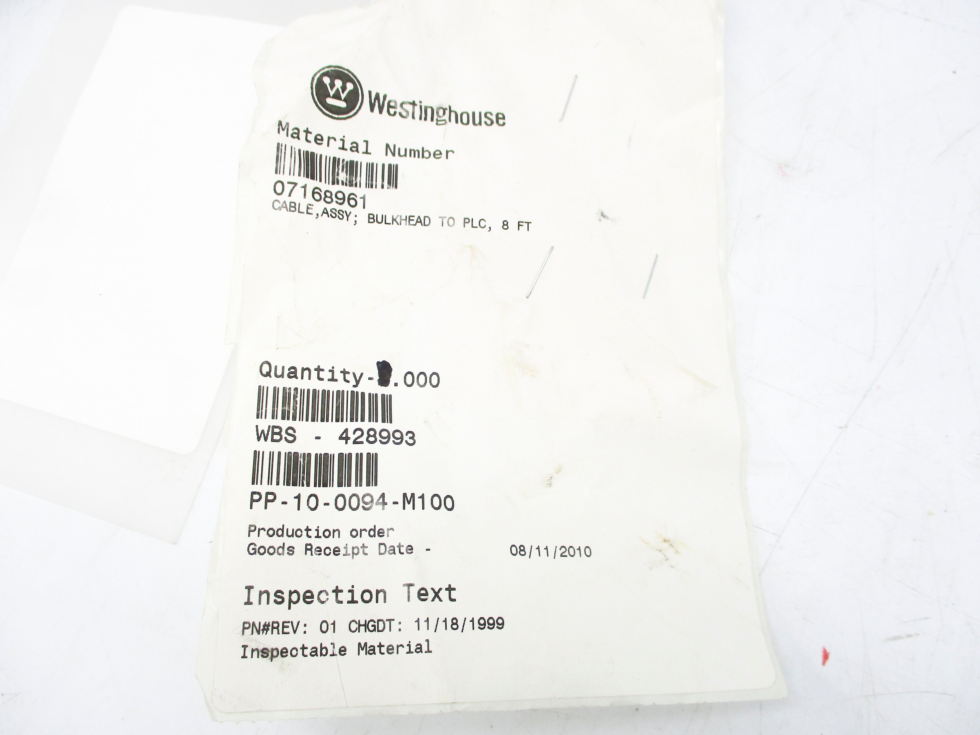 WESTINGHOUSE 07168961 NSNP