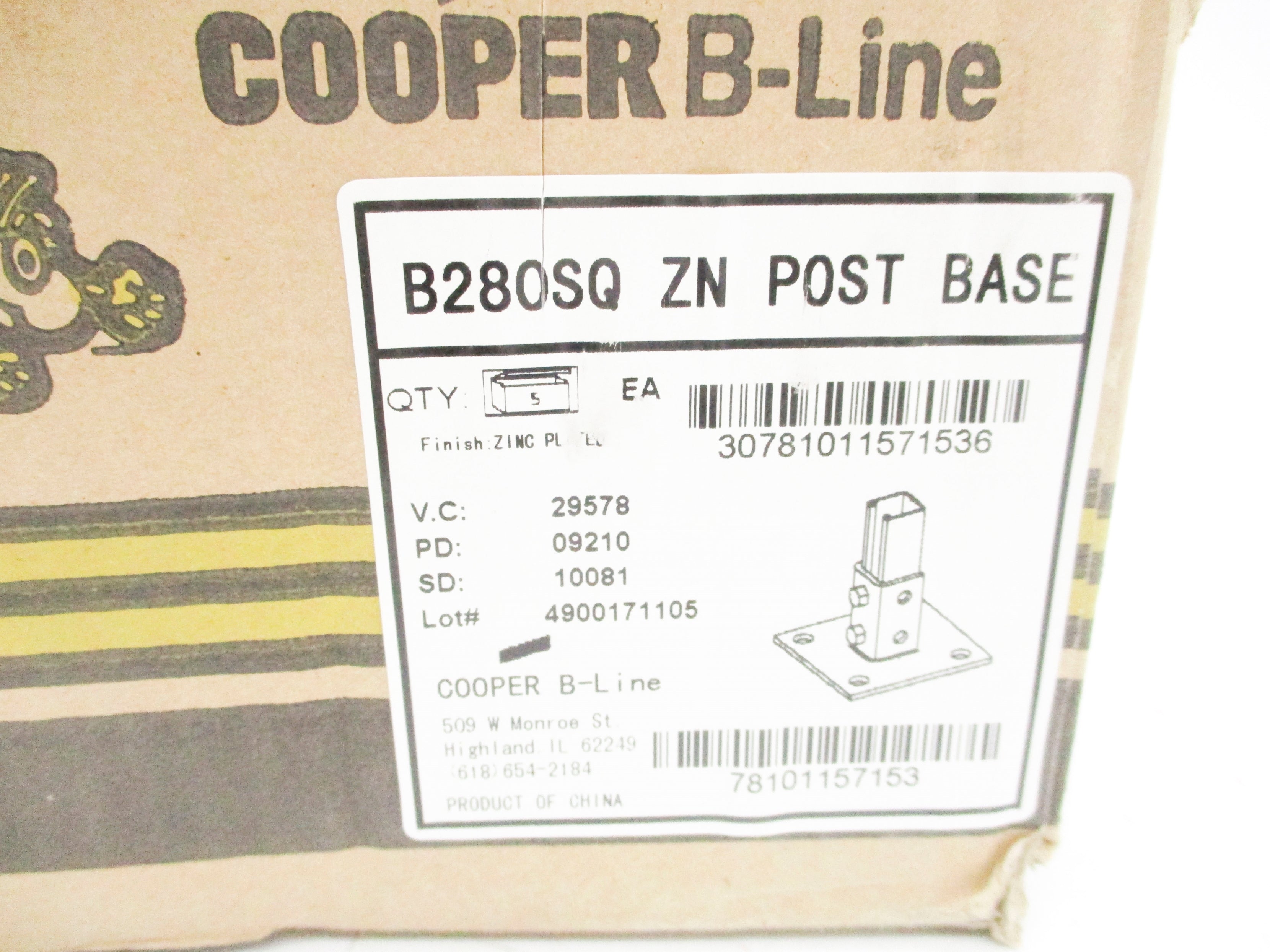 COOPER B280SQZN (PKG OF 5) NSMP