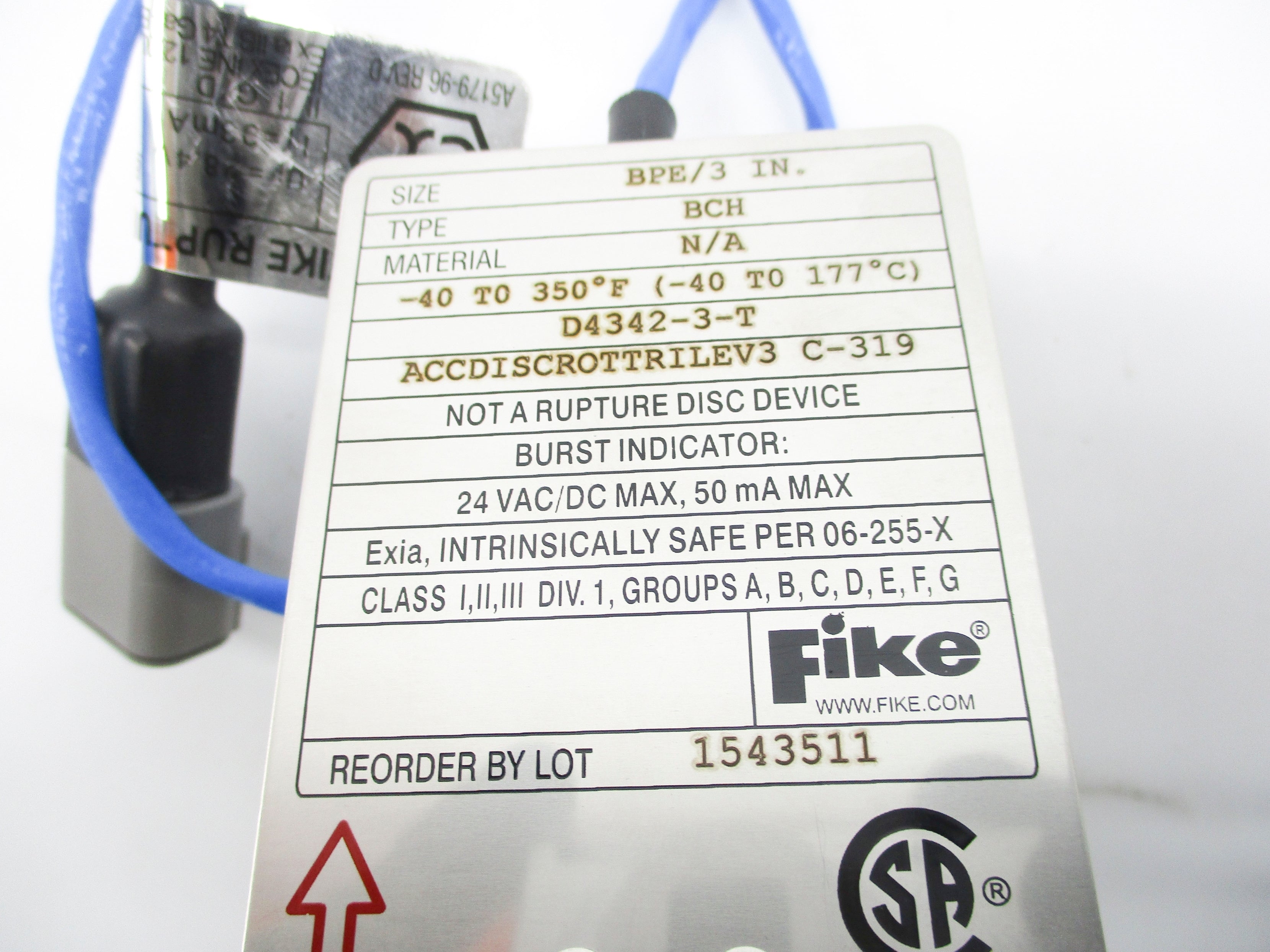 FIKE BCH BPE/3 (AS PICTURED) NSMP