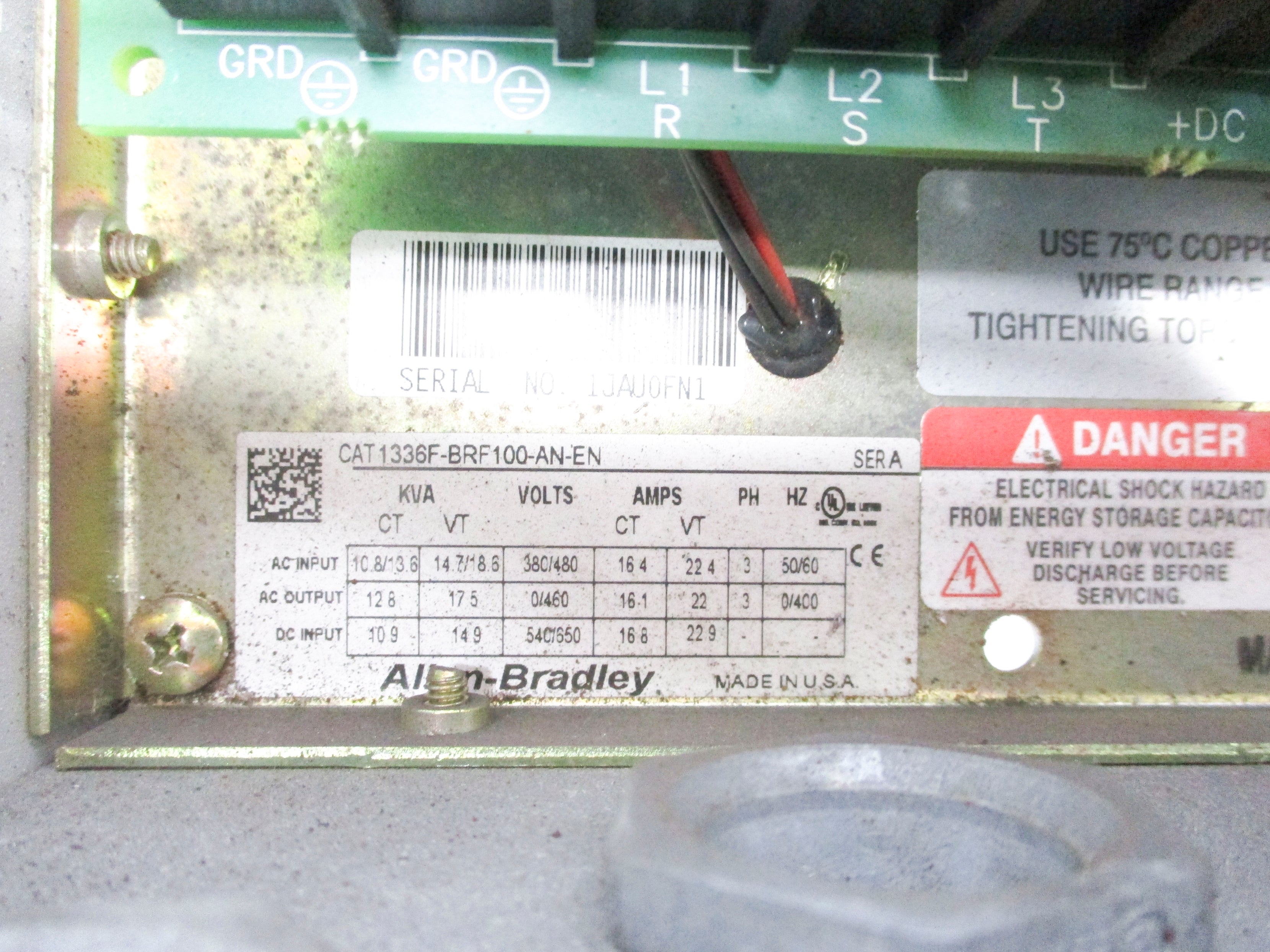 ALLEN BRADLEY 1336F-BRF100-AN-EN SER. A UNMP