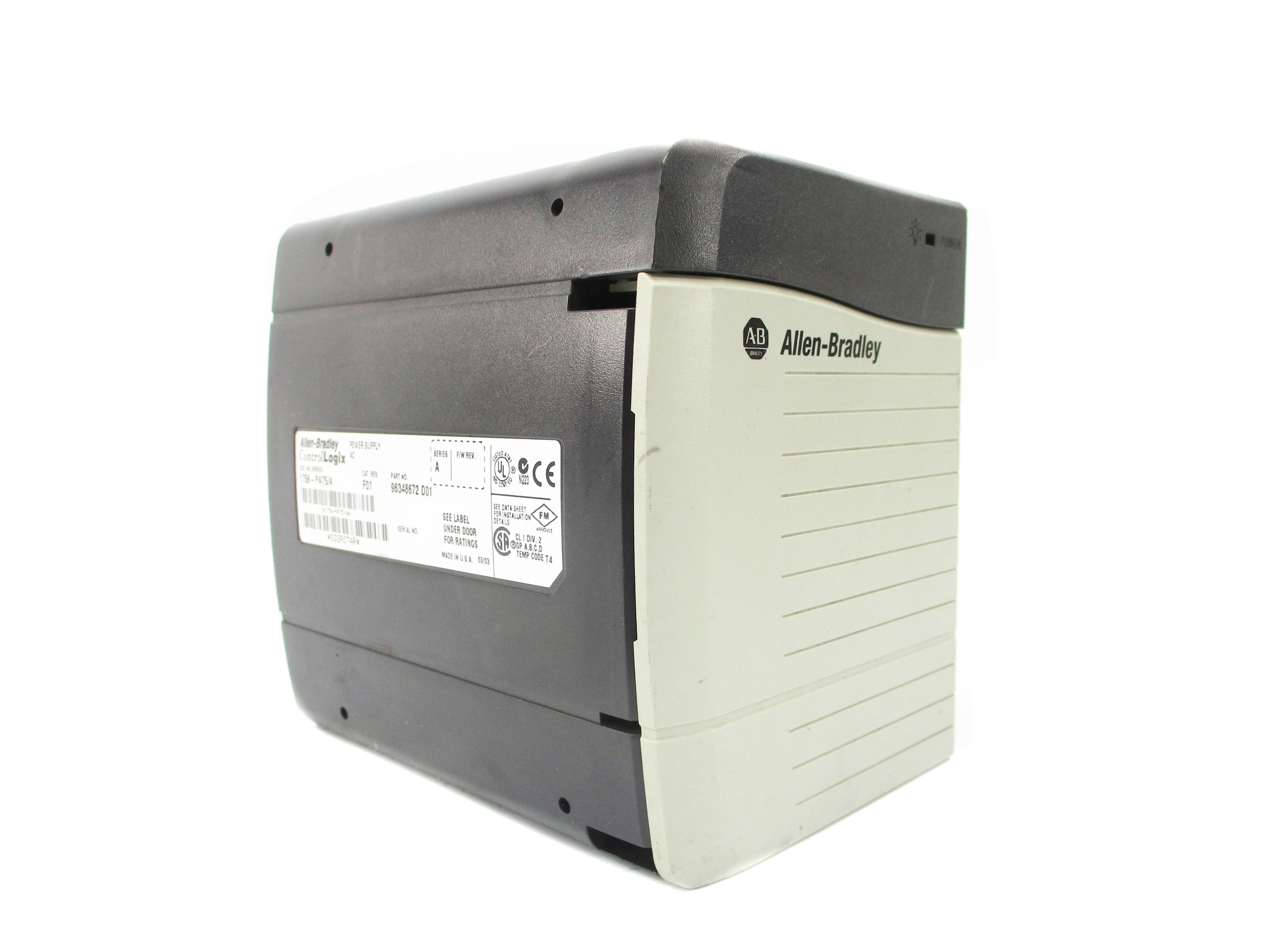 ALLEN BRADLEY 1756-PA75 SER. A (AS PICTURED) UNMP