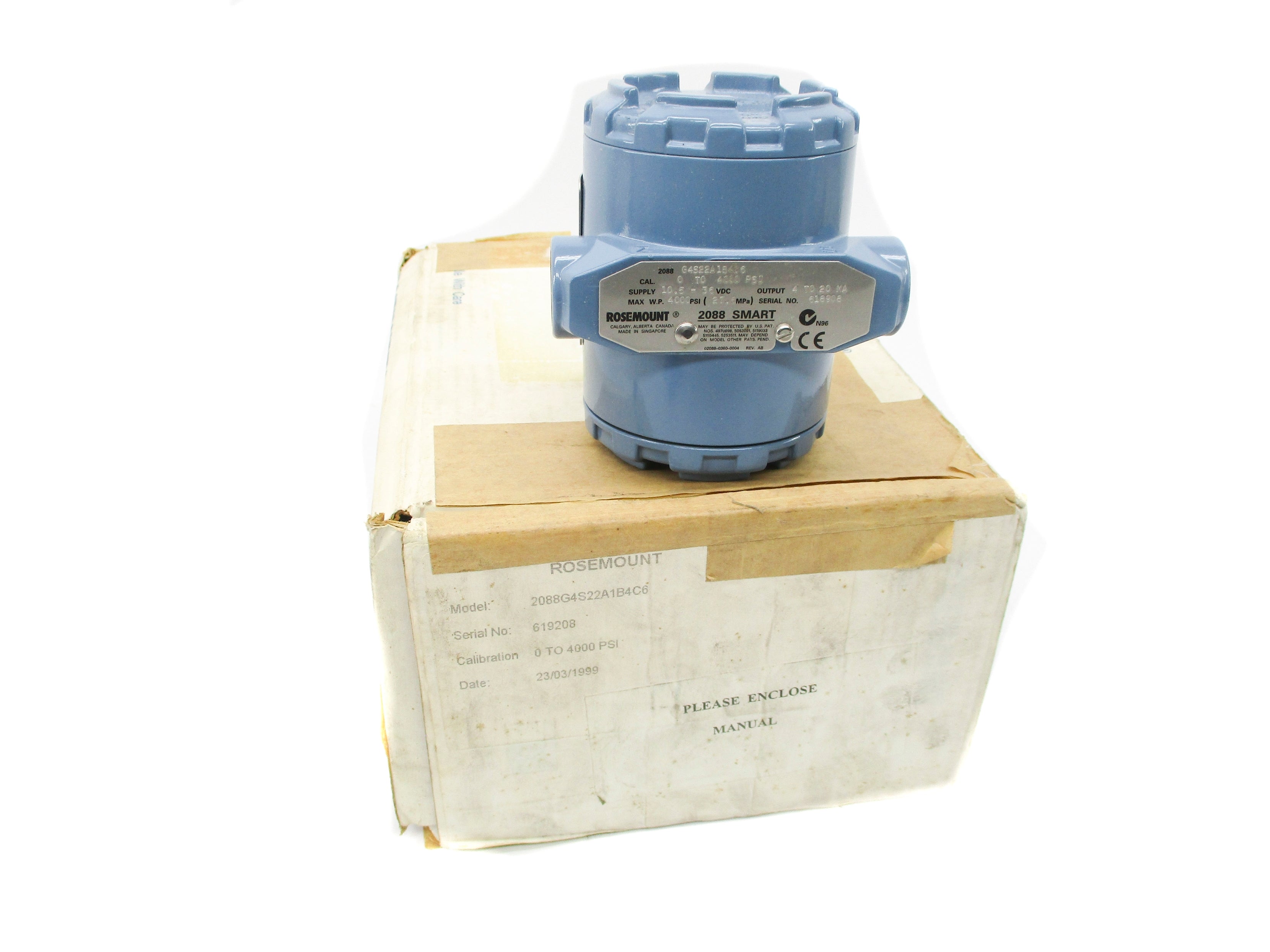 ROSEMOUNT 2088G4S22A1B4C6 0-4000PSI NSMP