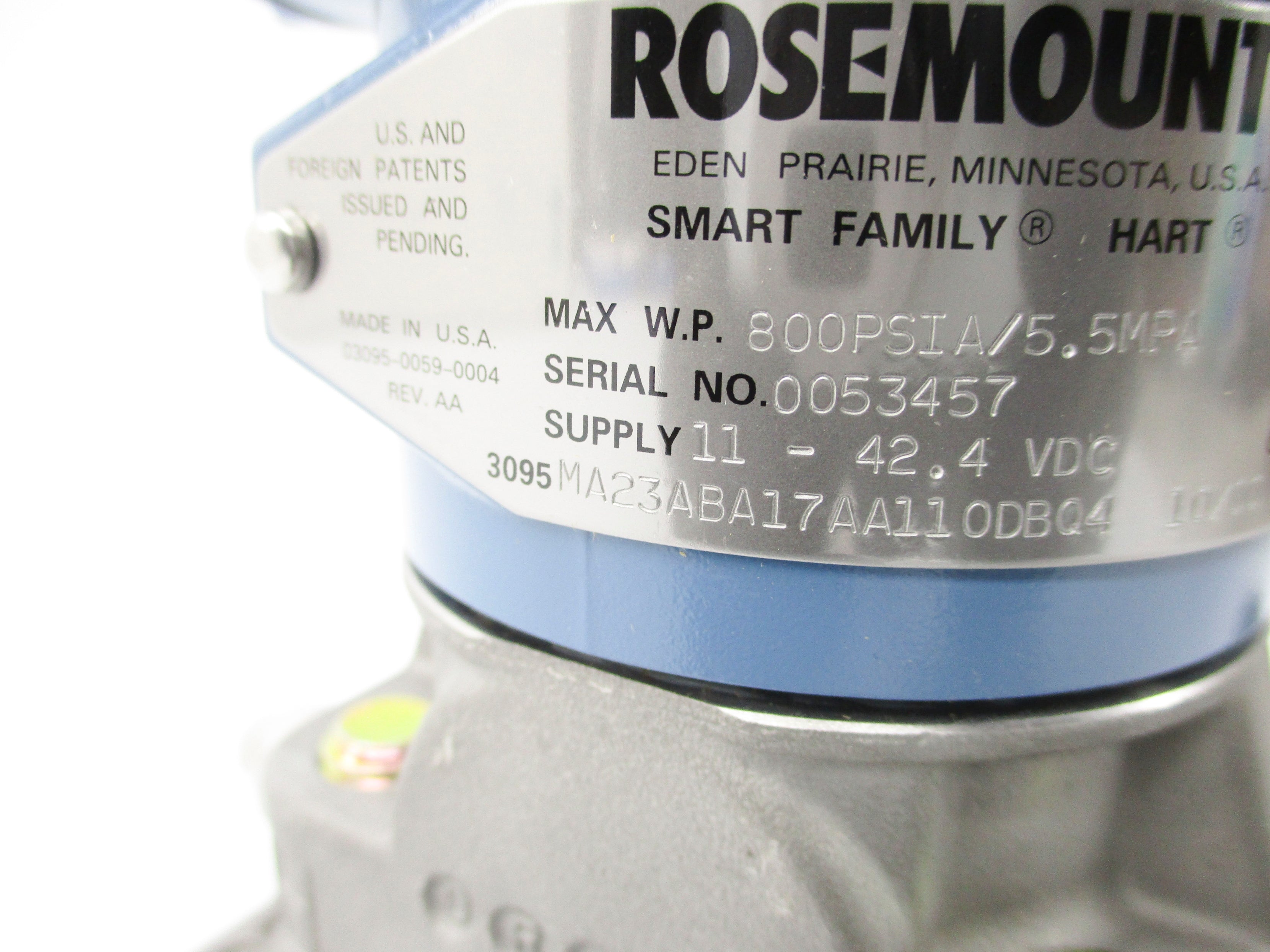 ROSEMOUNT 3095MA23ABA17AA110DBQ4 800PSI NSMP