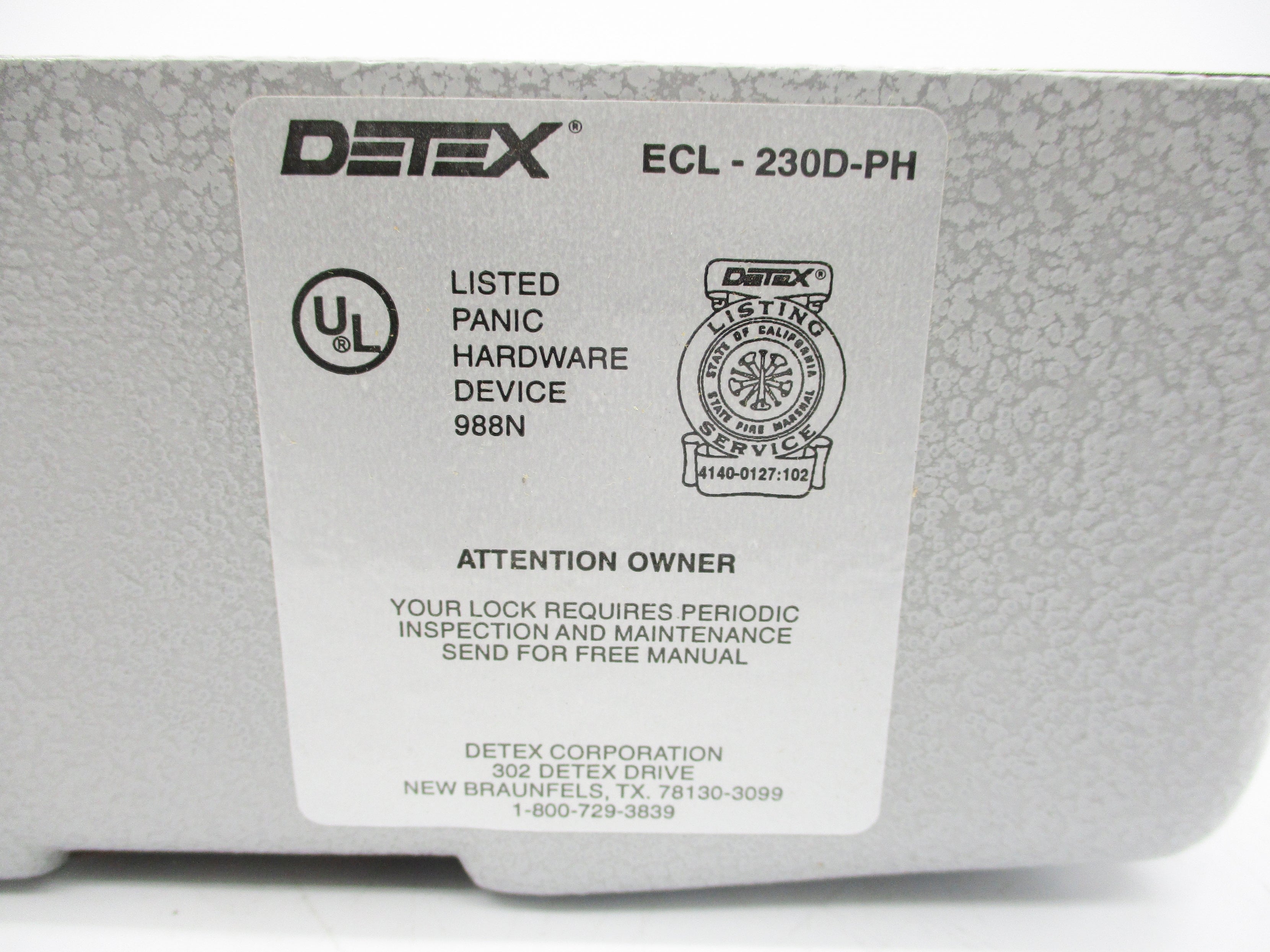 DETEX ECL-230D NSMP