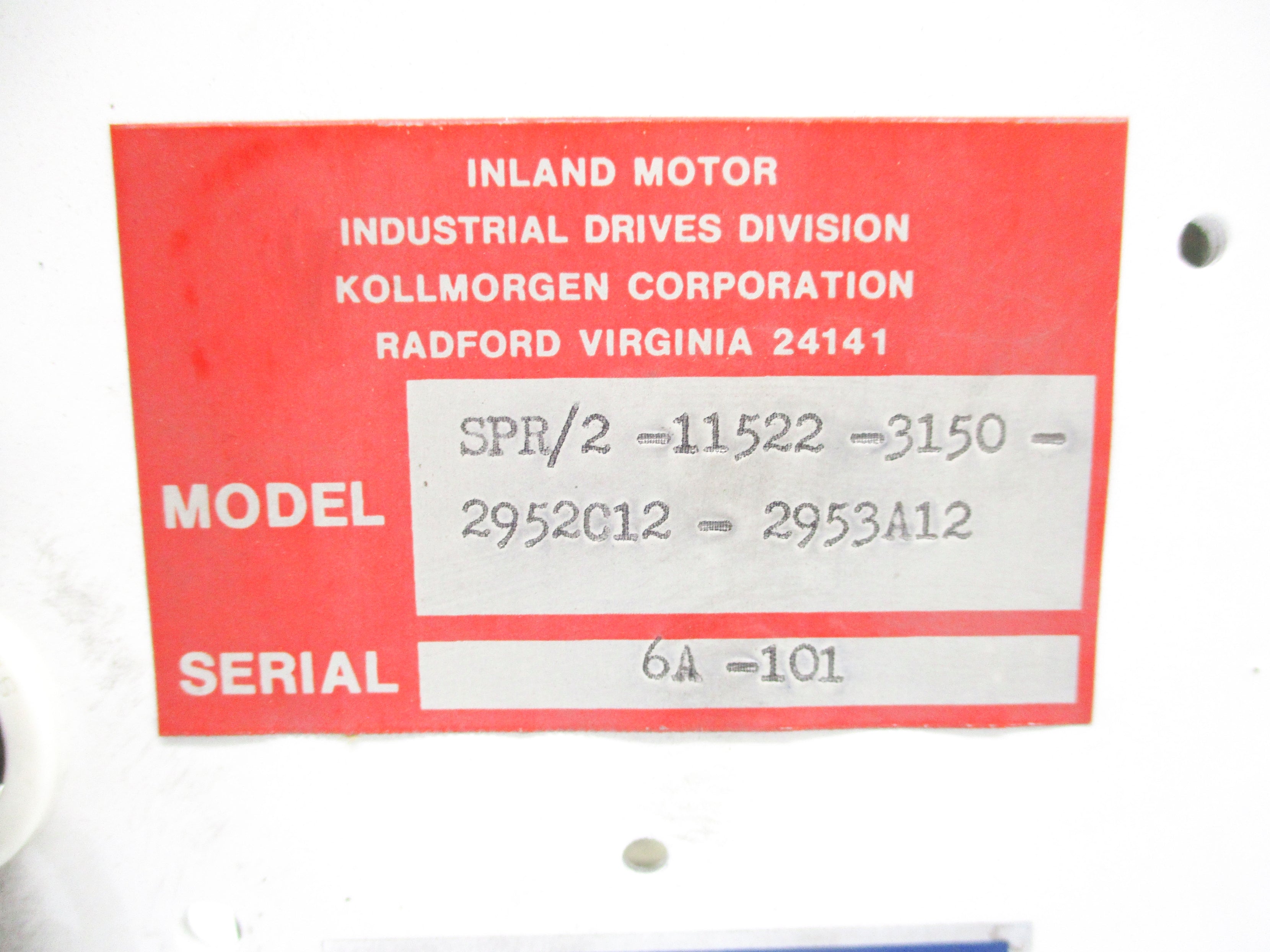 INLAND MOTOR SPR/2-11522-3150-2952C12 UNMP