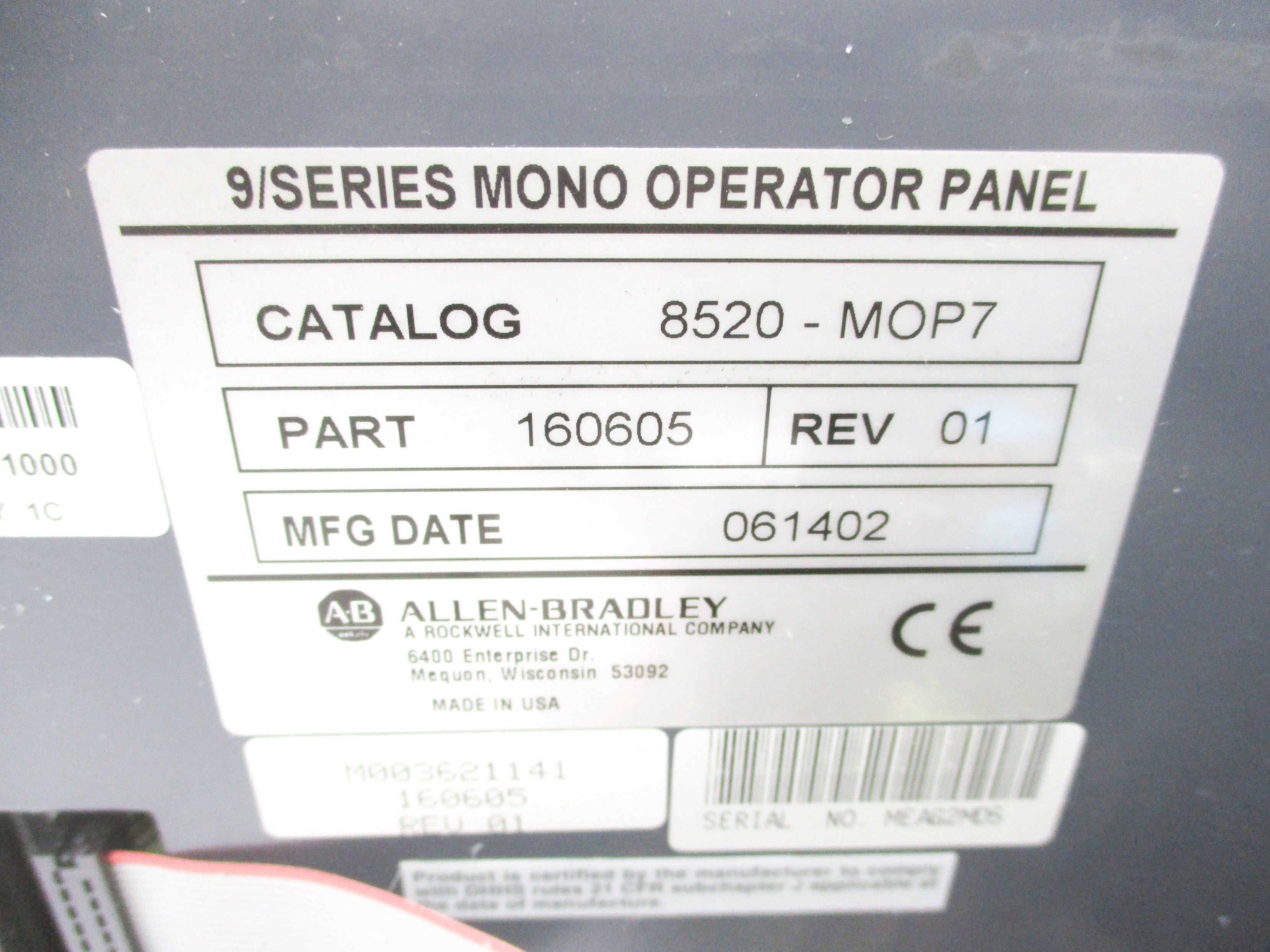 INDUSTRIAL SPARE PART 8520-MOP7 REMAN