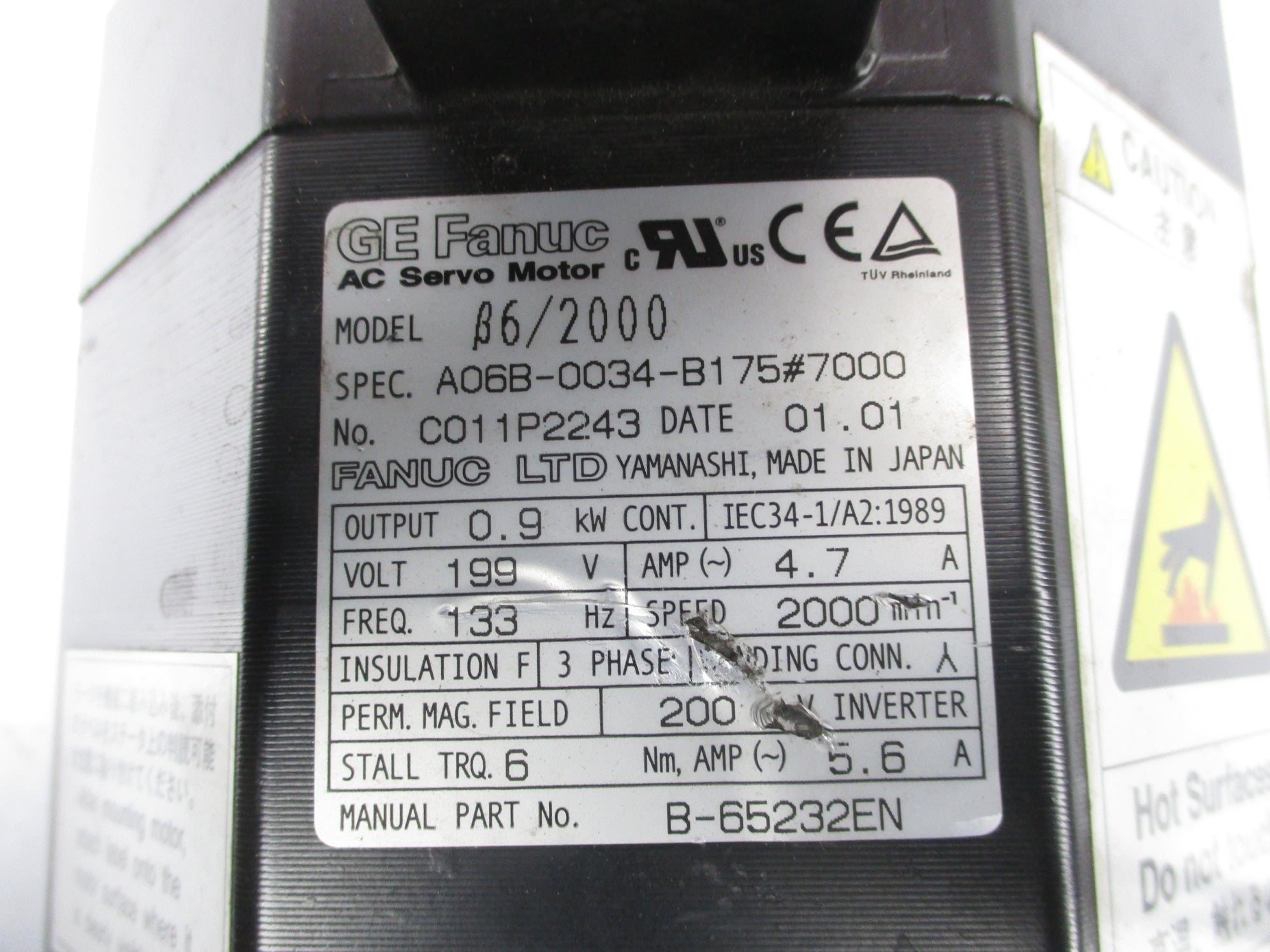GE FANUC A06B-0034-B175#7000 UNMP