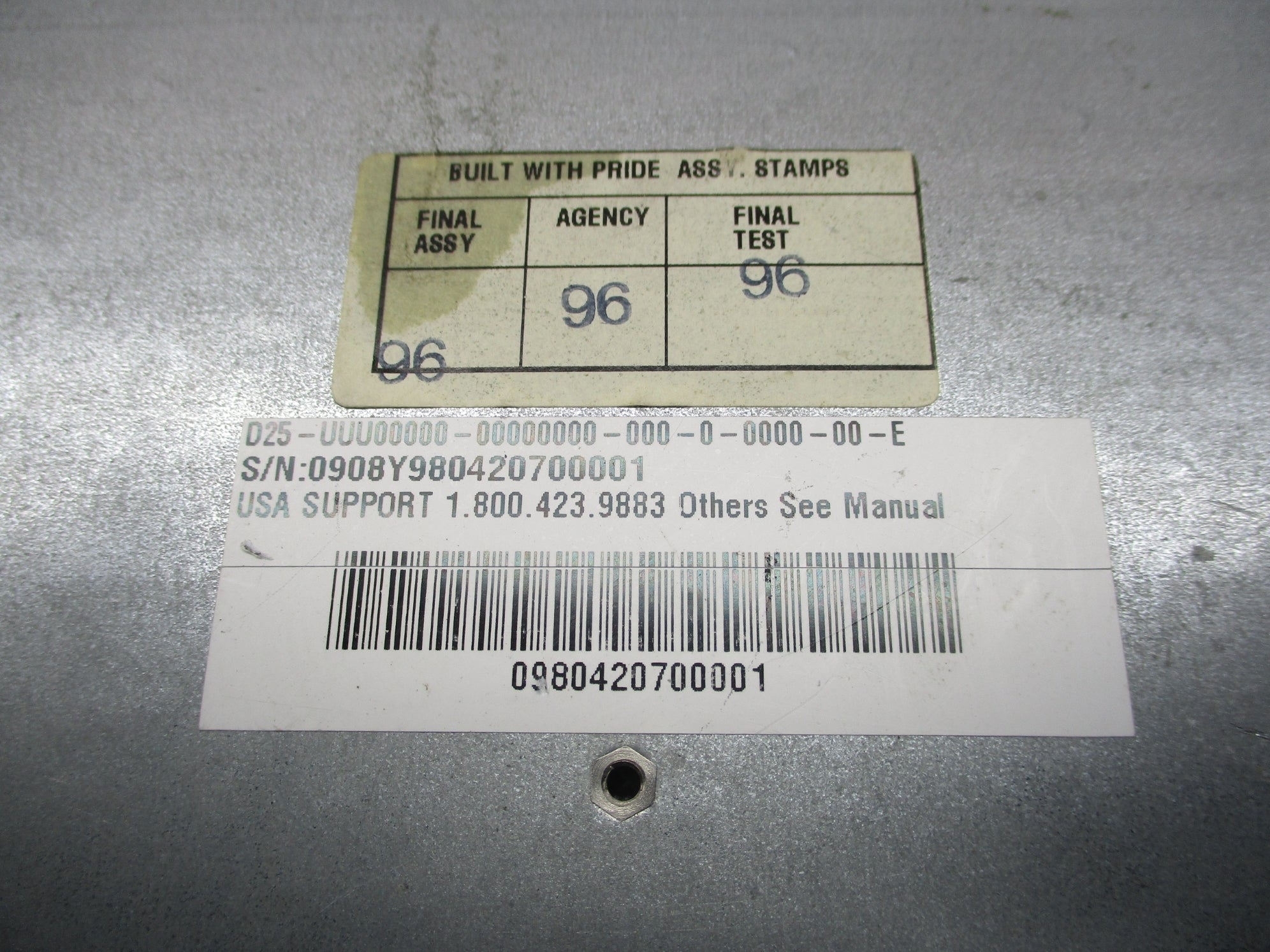 HONEYWELL D25-UUU00000-00000000-000-0-0000-00-E (AS PICTURED) UNMP
