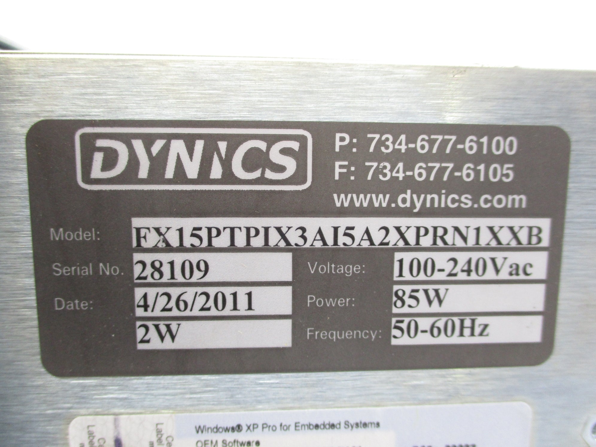 DYNICS FX15PTPIX3AI5A2XPRN1XXB NSNP