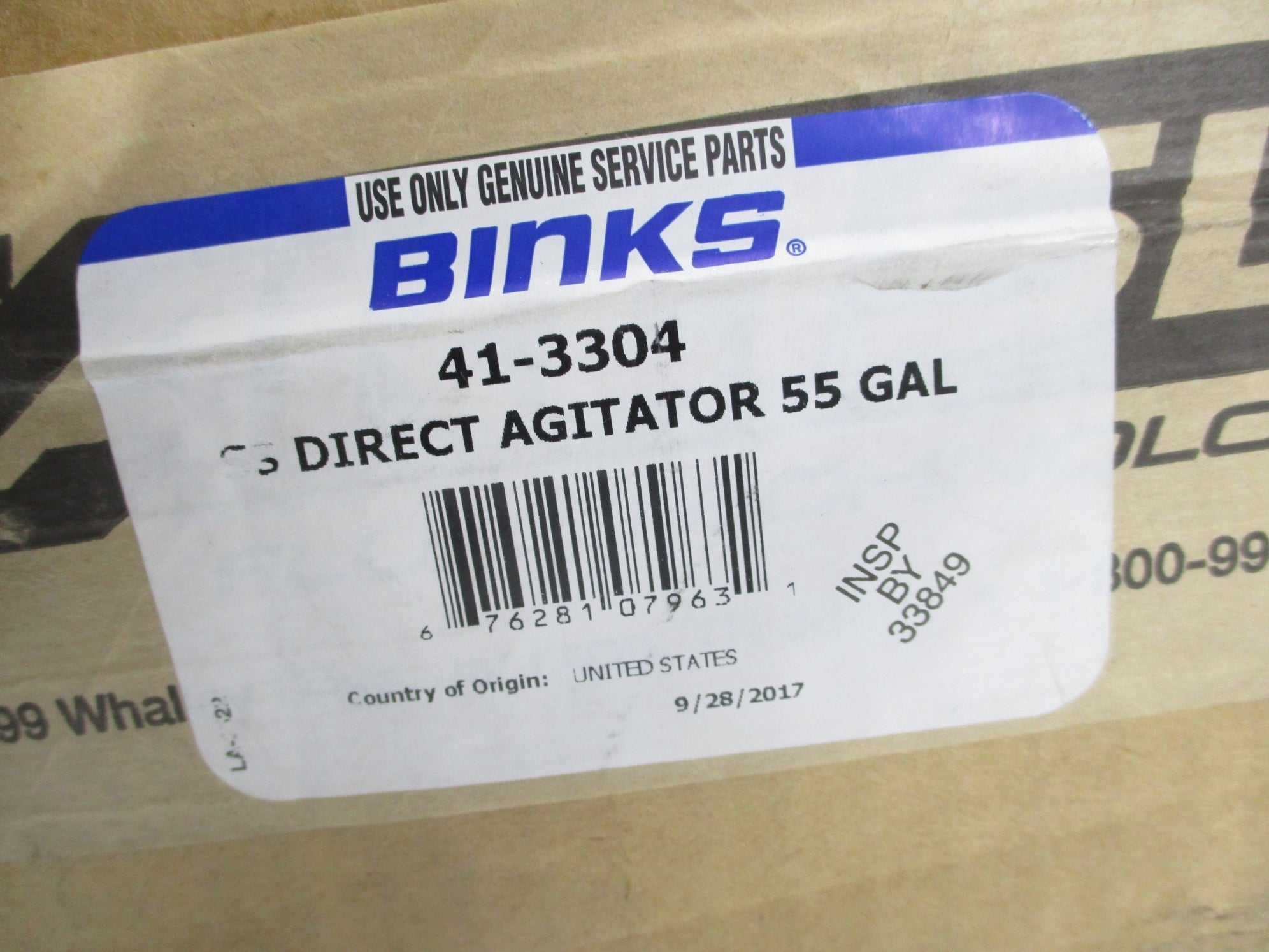 BINKS 41-3304 NSFS