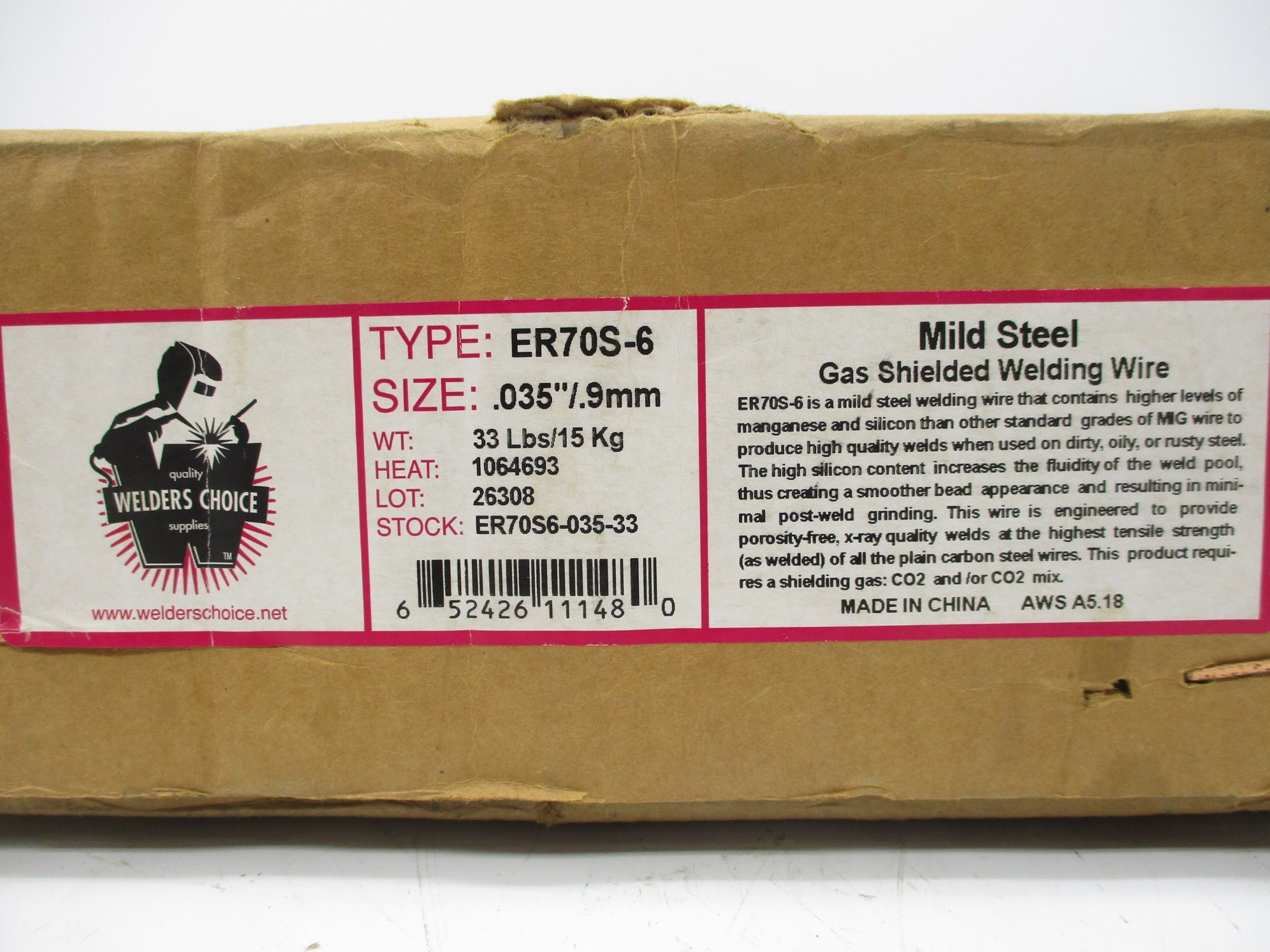 WELDERS CHOICE ER70S-6 33LBS NSFS