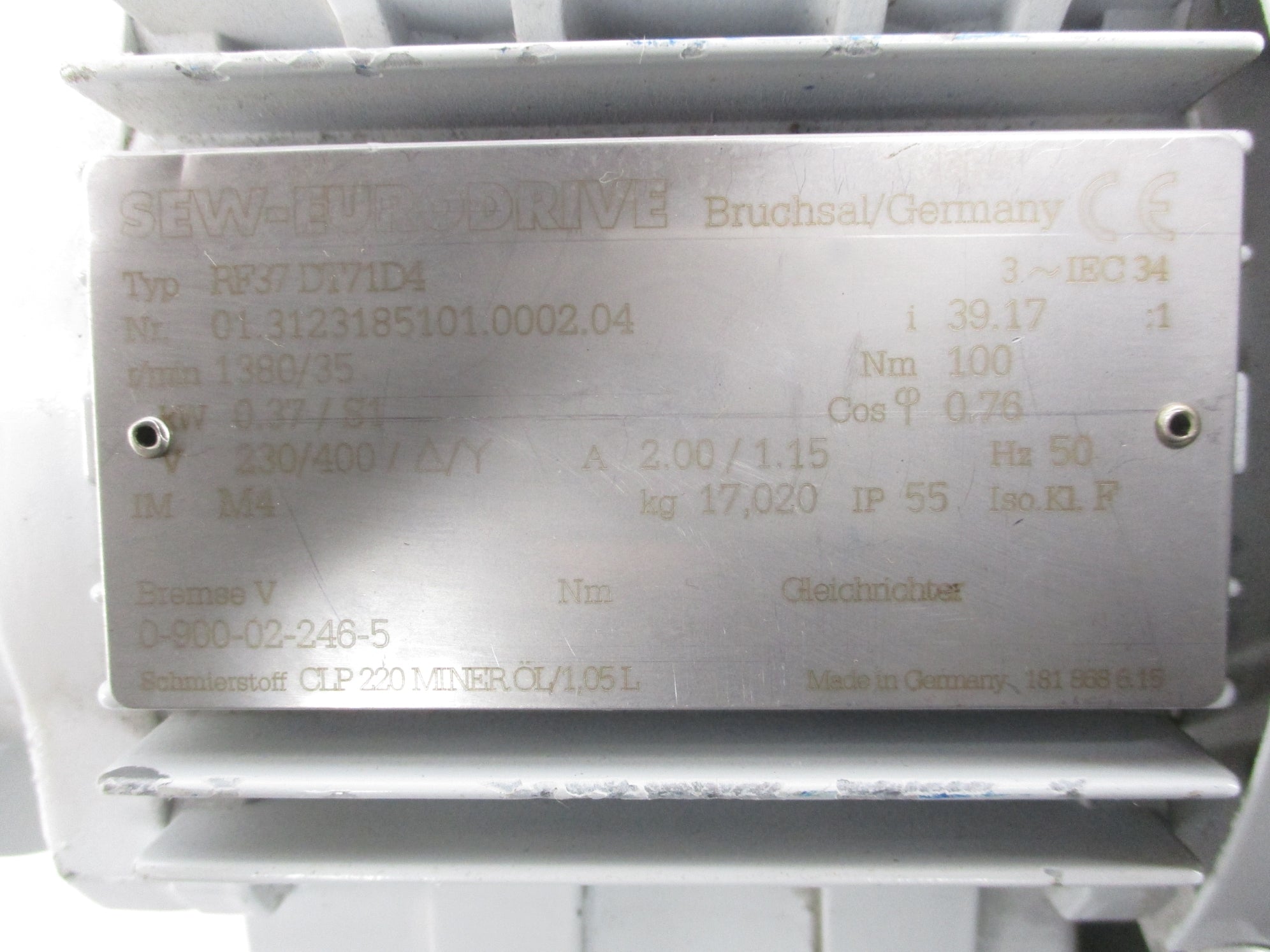 SEW EURODRIVE RF37DT71D4 (AS PICTURED) UNMP