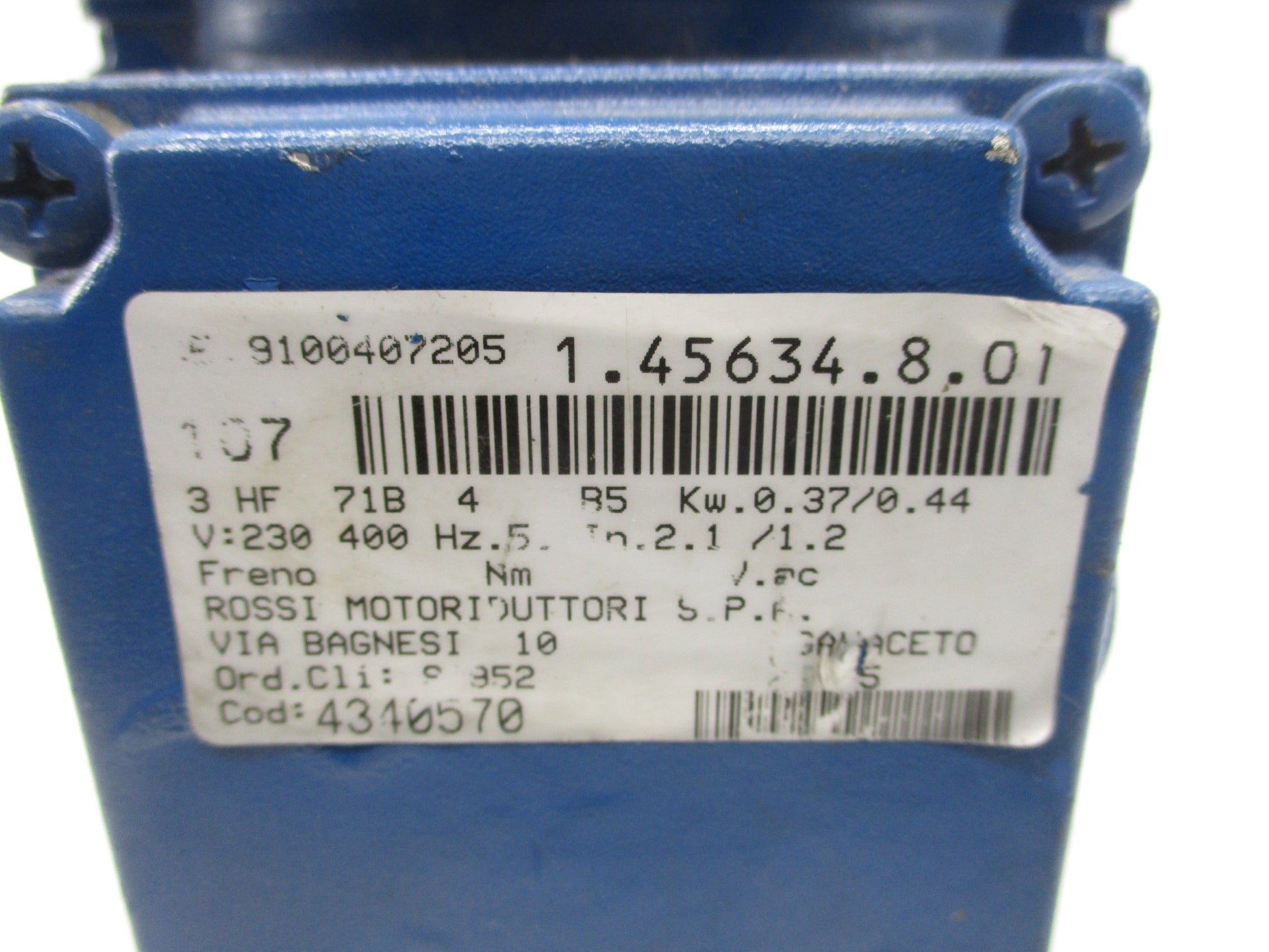 ROSSI MOTORIDUTTORI HF71B4B5 (AS PICTURED) UNMP