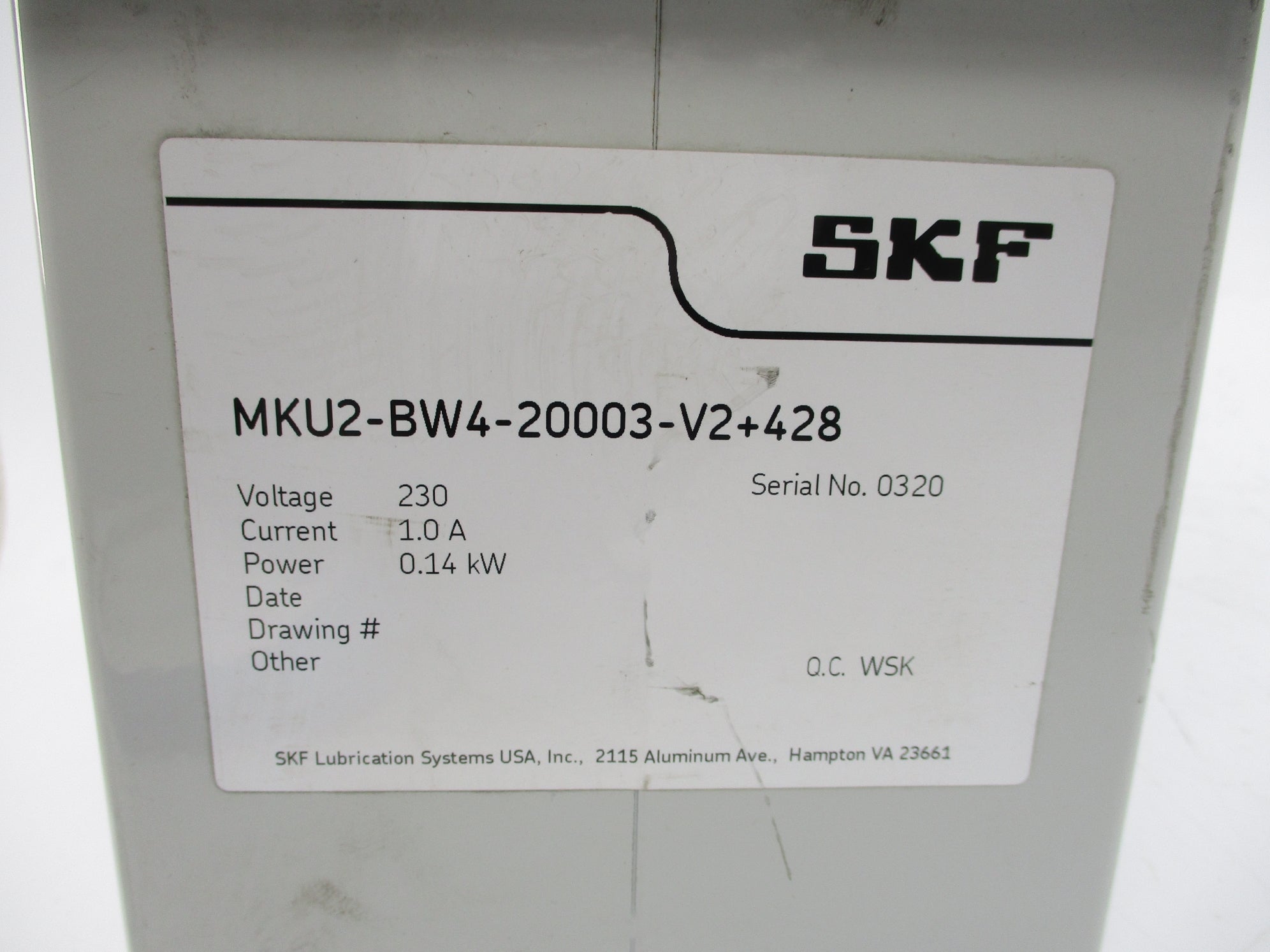 SKF MKU2-BW4-20003-V2+428 NSNP