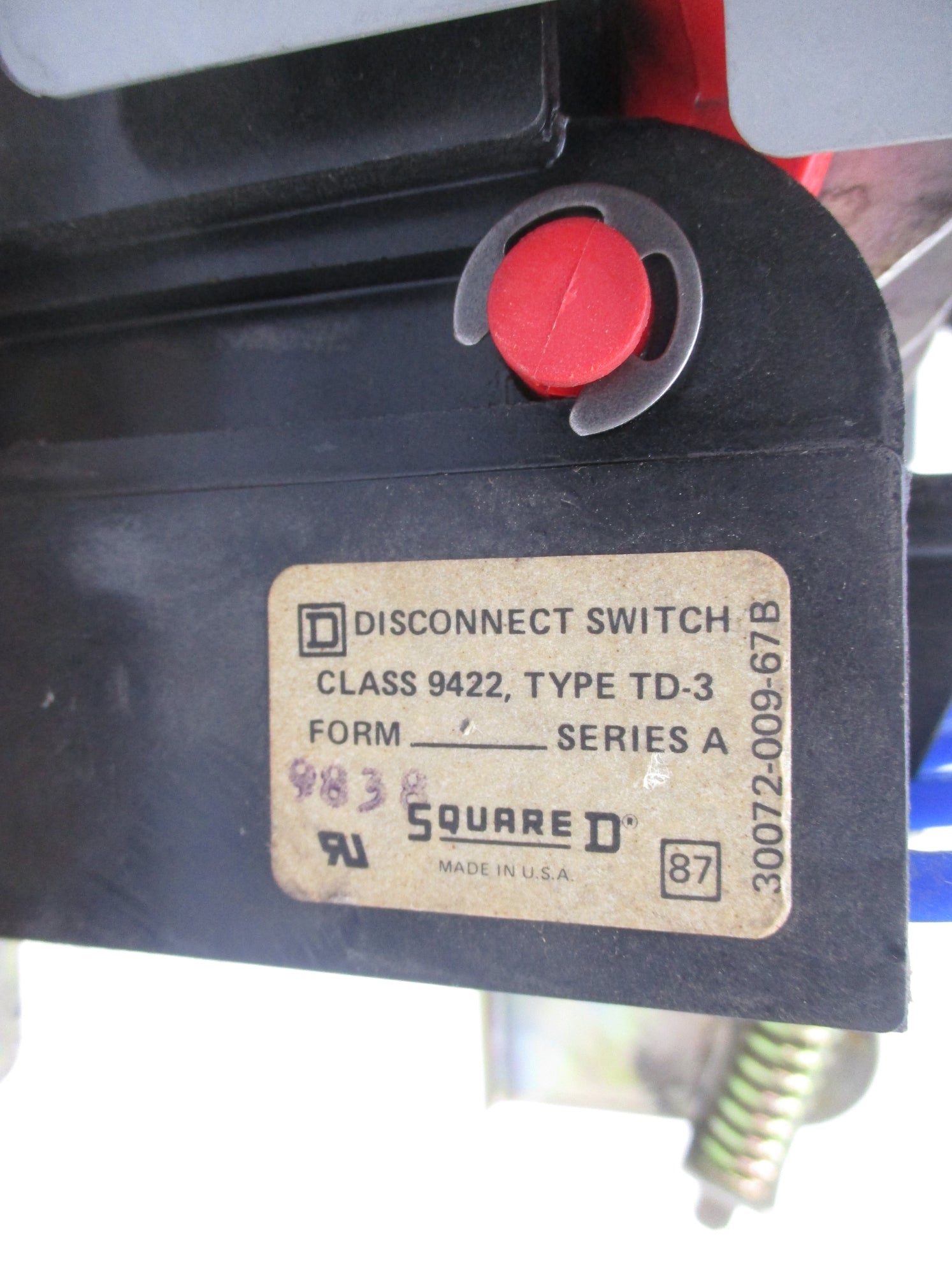 SQUARE D 9422TD3 SER. A NSNP