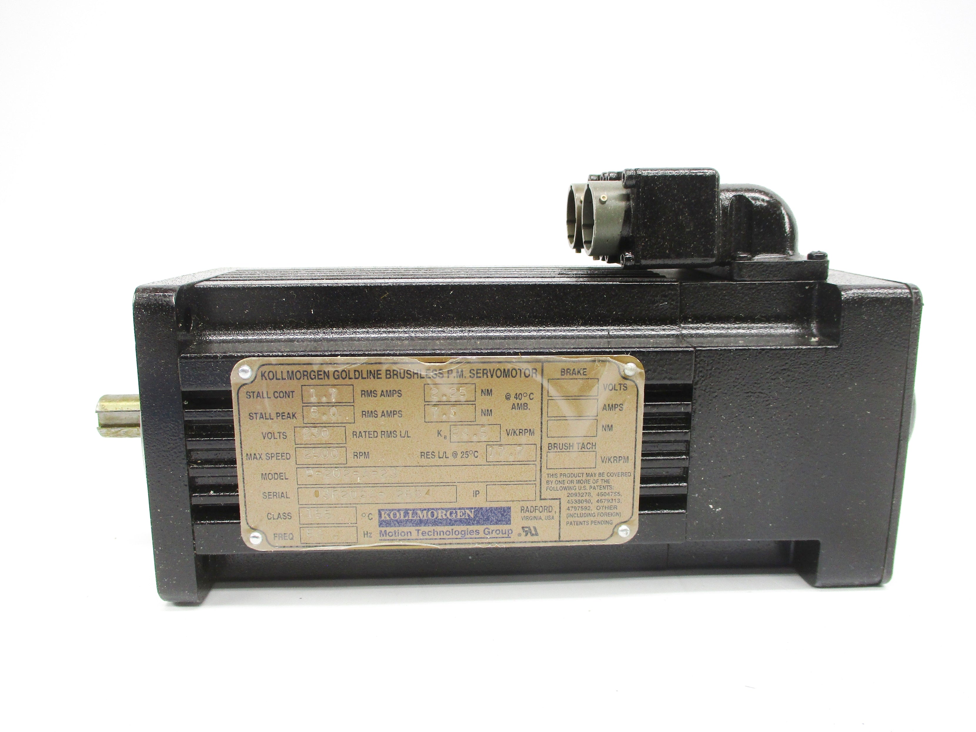 KOLLMORGEN B-202-A-23 NSNP