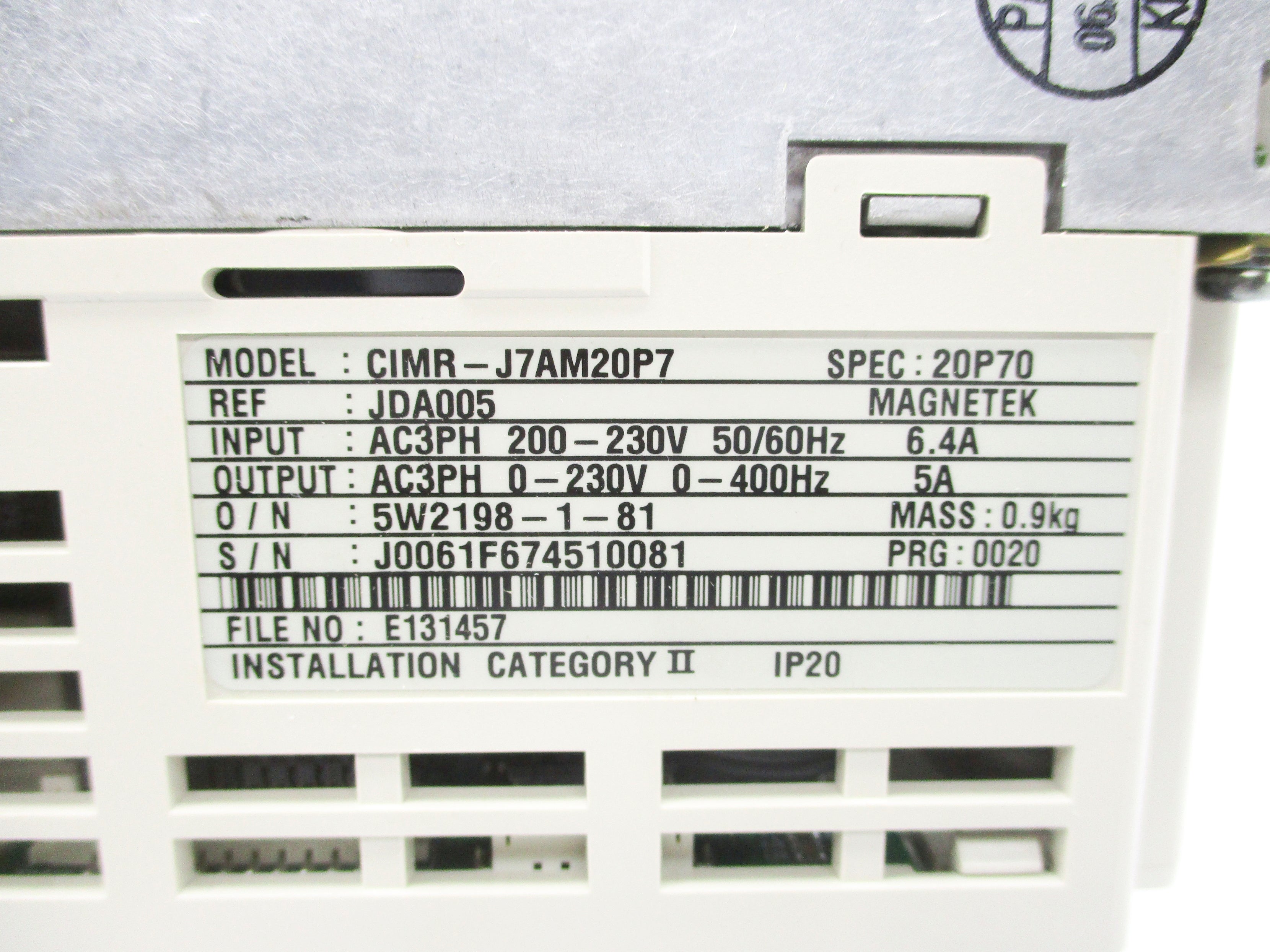 YASKAWA CIMR-J7AM20P7 NSMP