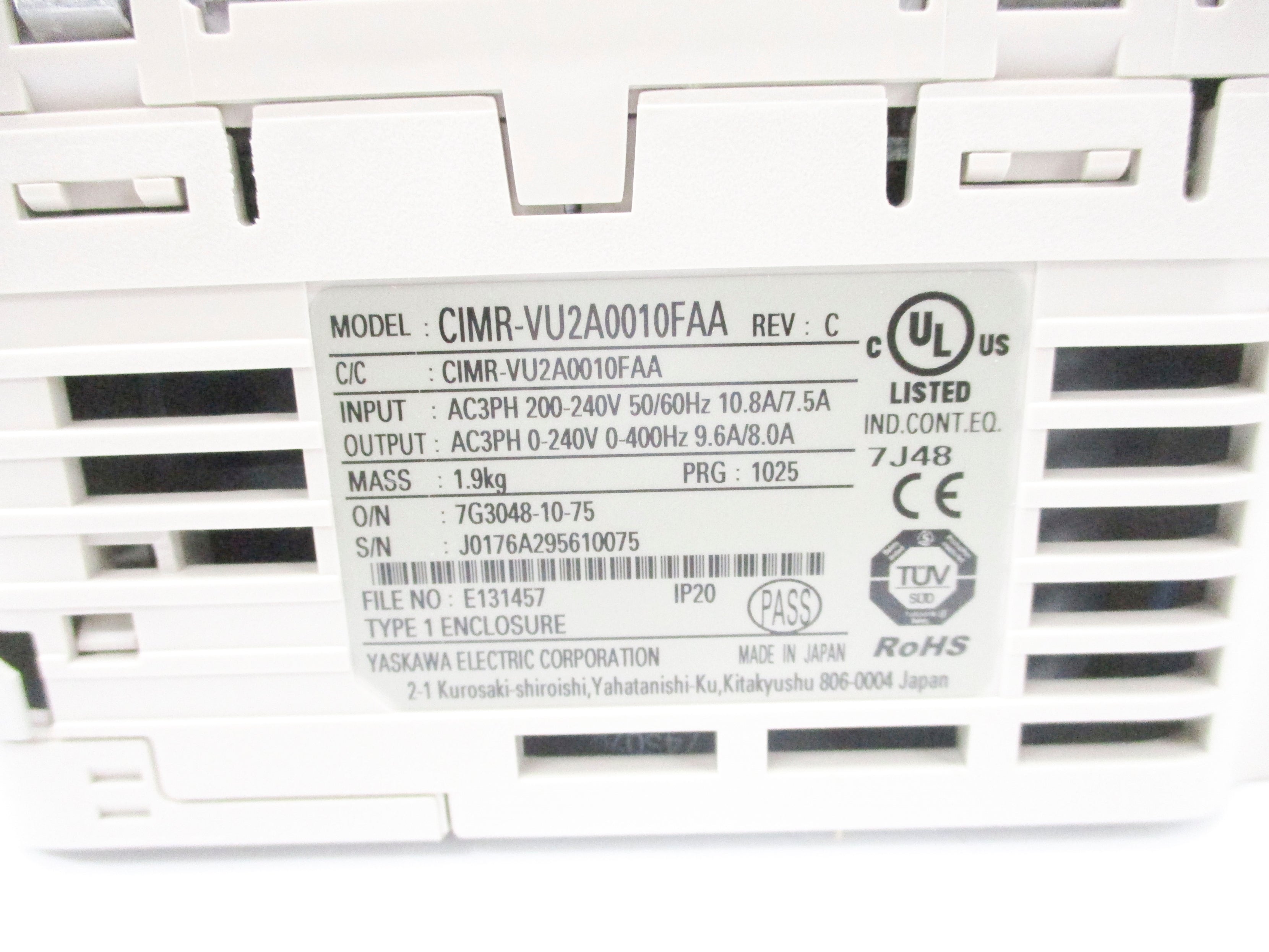YASKAWA CIMR-VU2A0010FAA NSMP