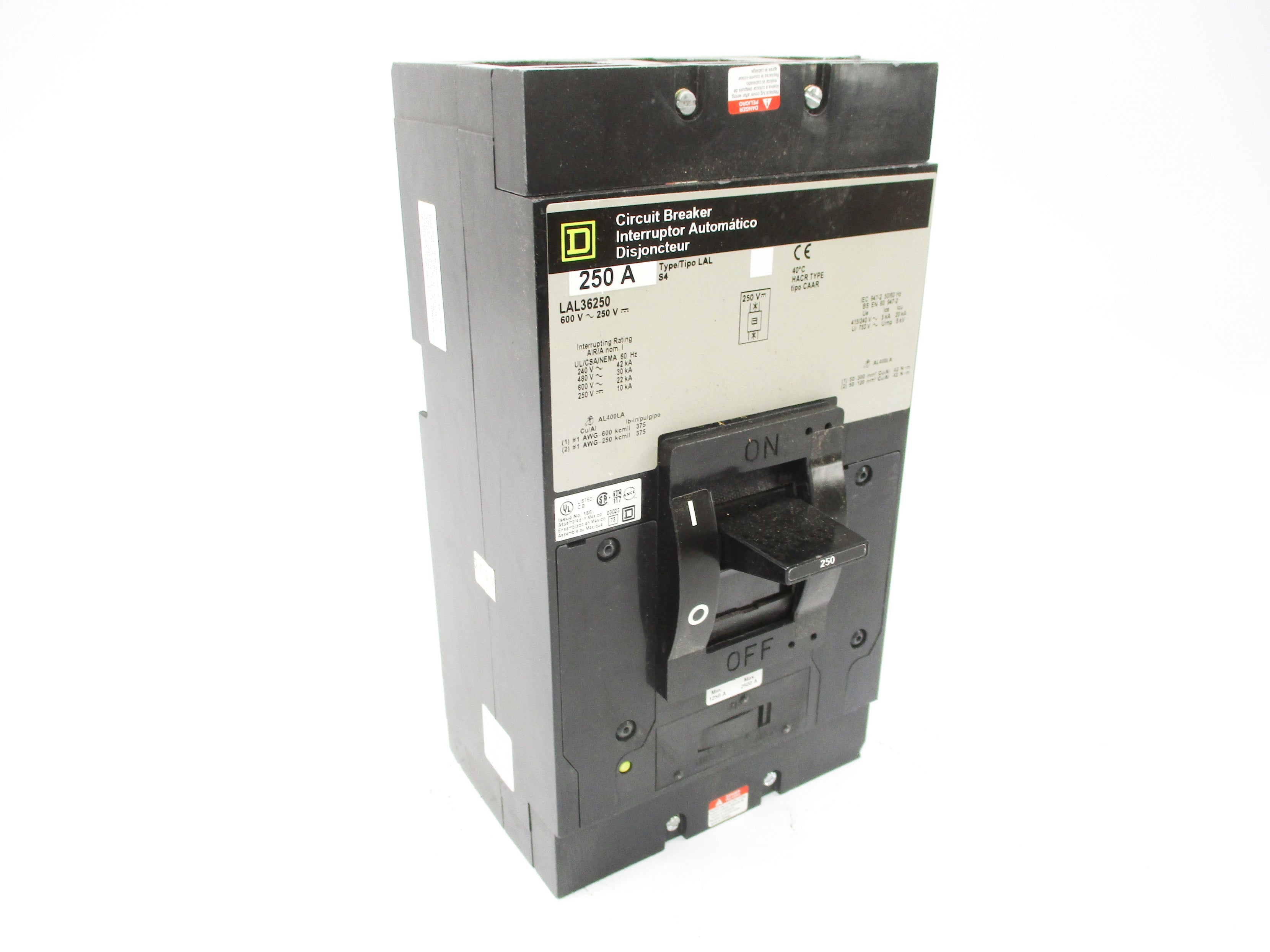 SQUARE D LAL36250 250A 600V NSMP