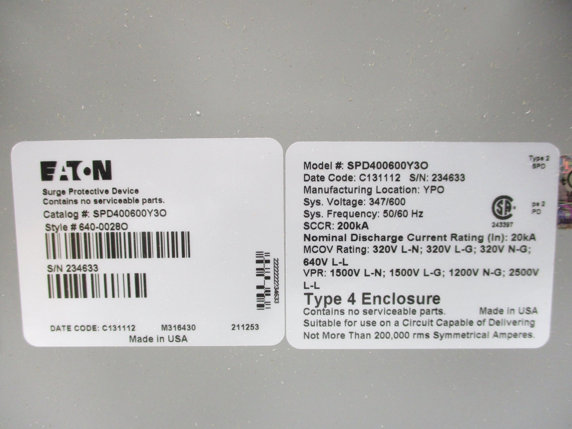 EATON SPD400600Y3O NSMP