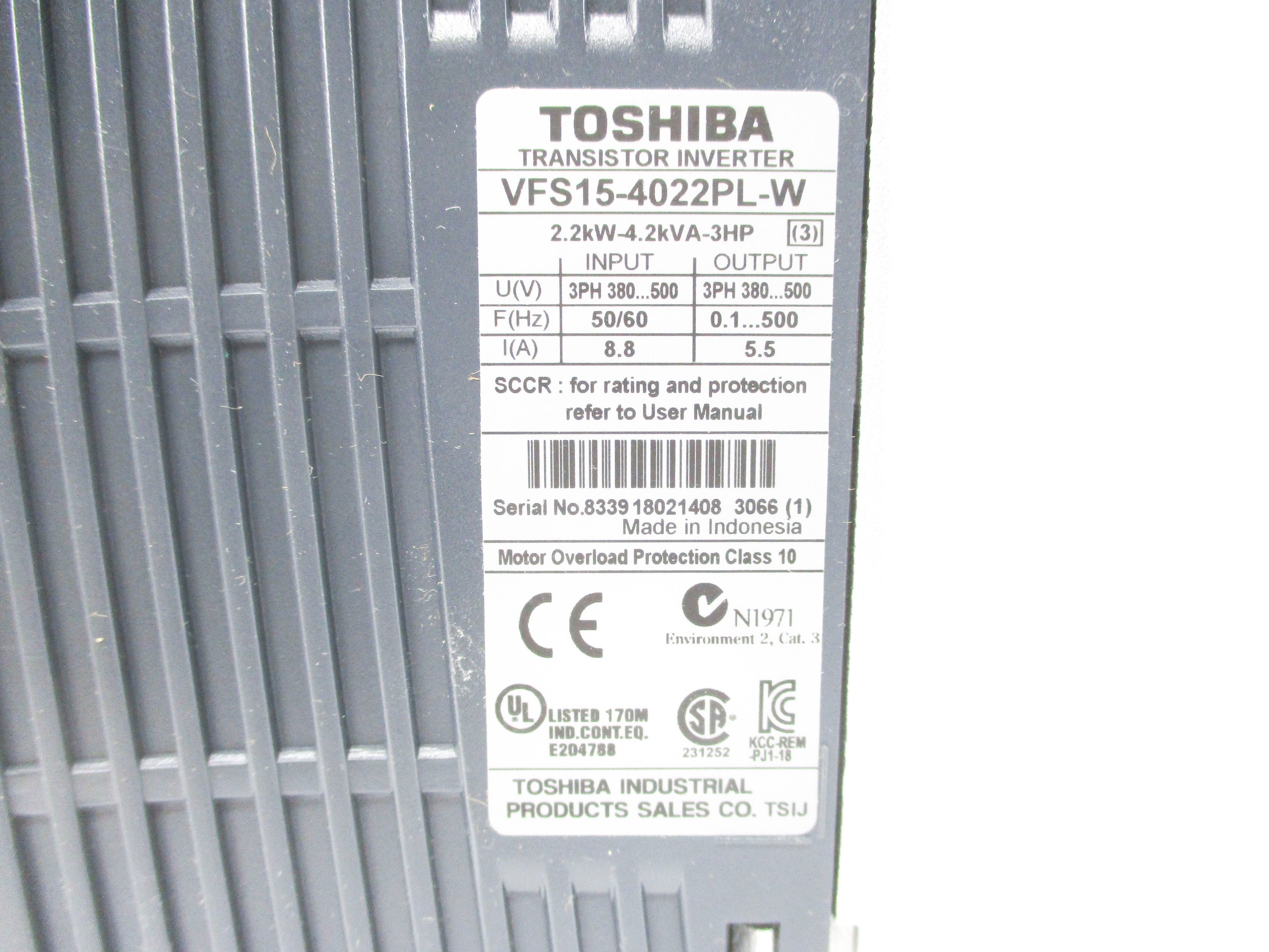 TOSHIBA VFS15-4022PL-W NSMP