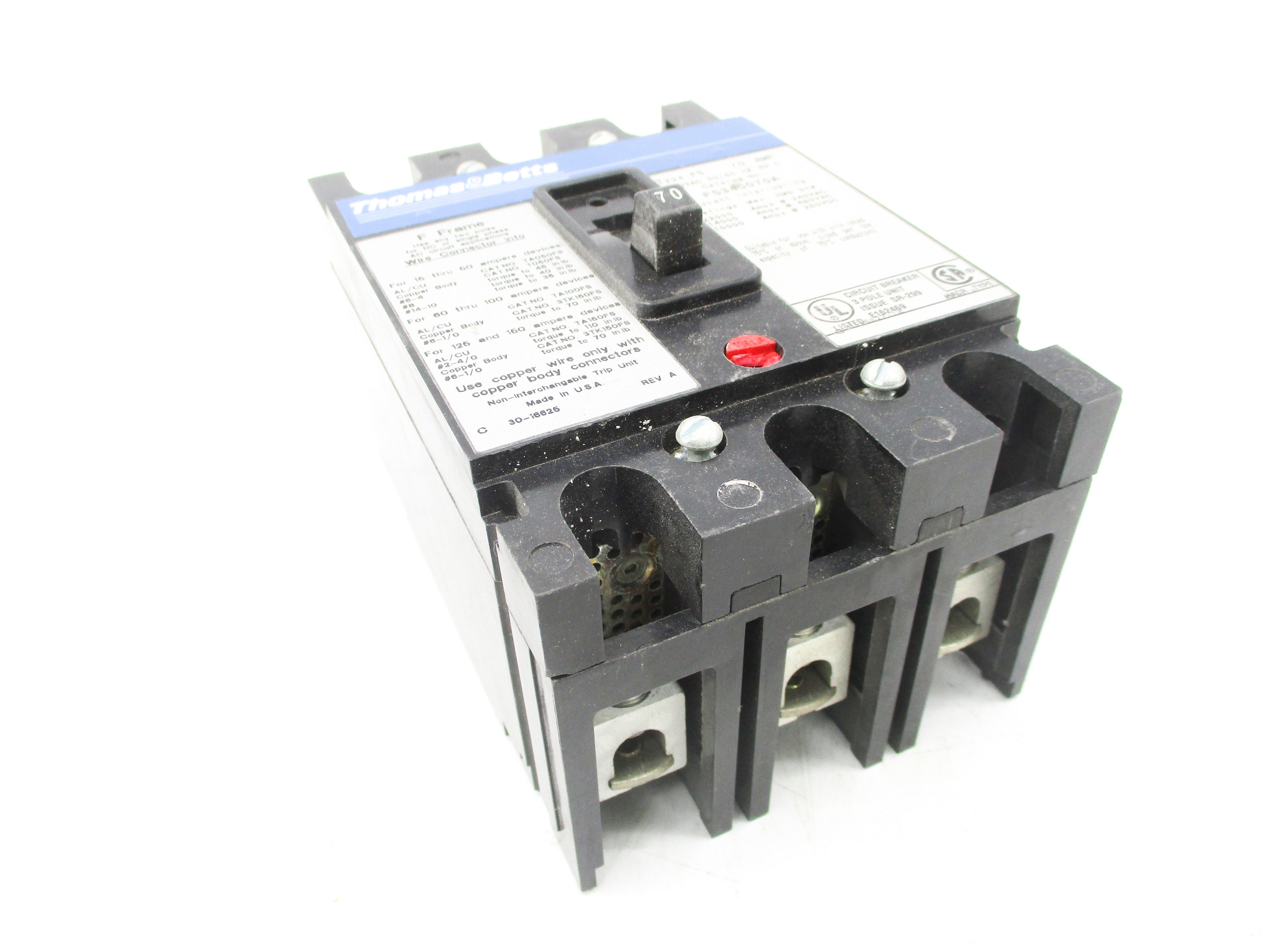 THOMAS&BETTS FS340070A 70A 480V (AS PICTURED) NSNP