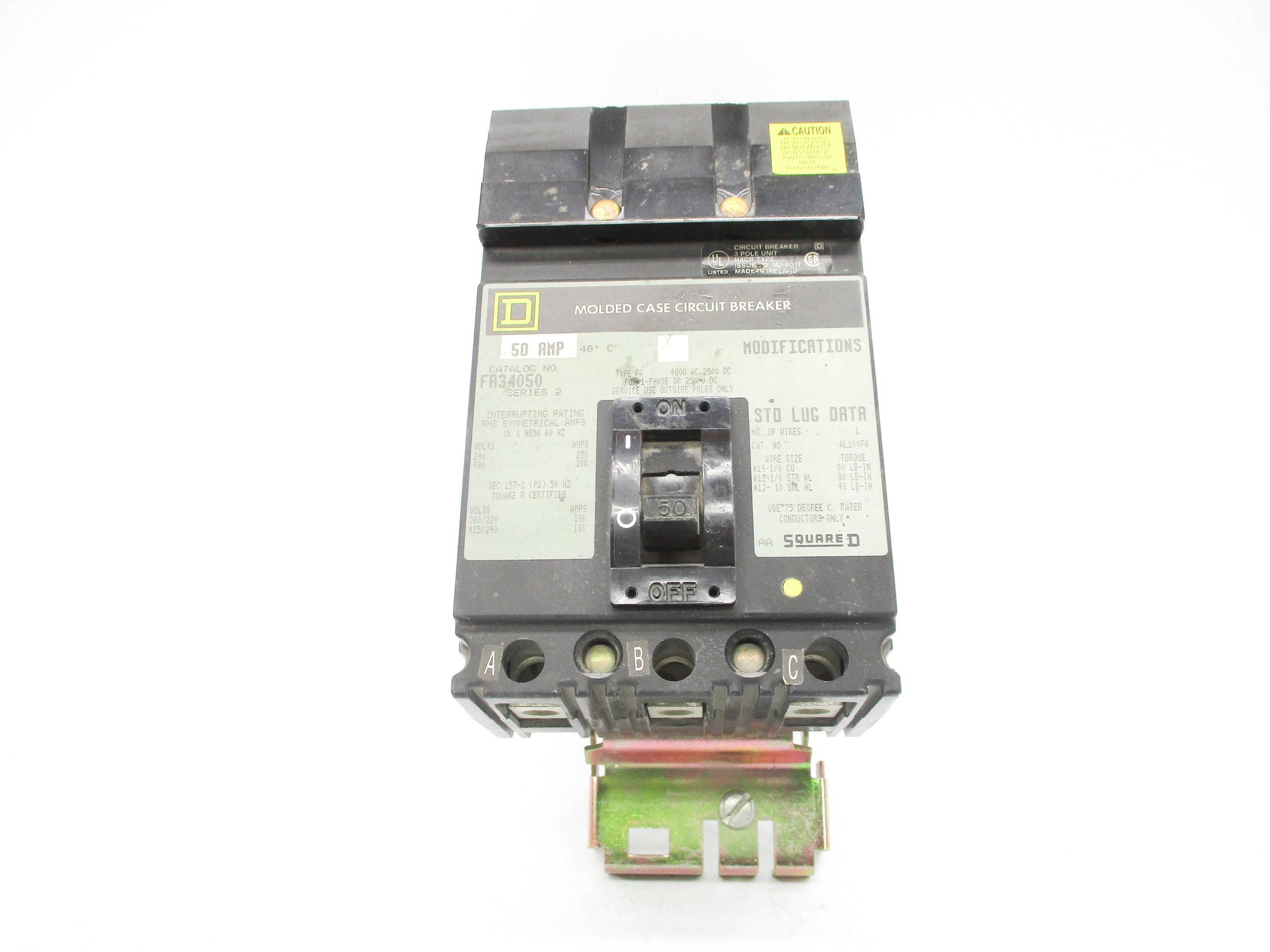 SQUARE D FA34050 SER. 2 480V 50A NSMP