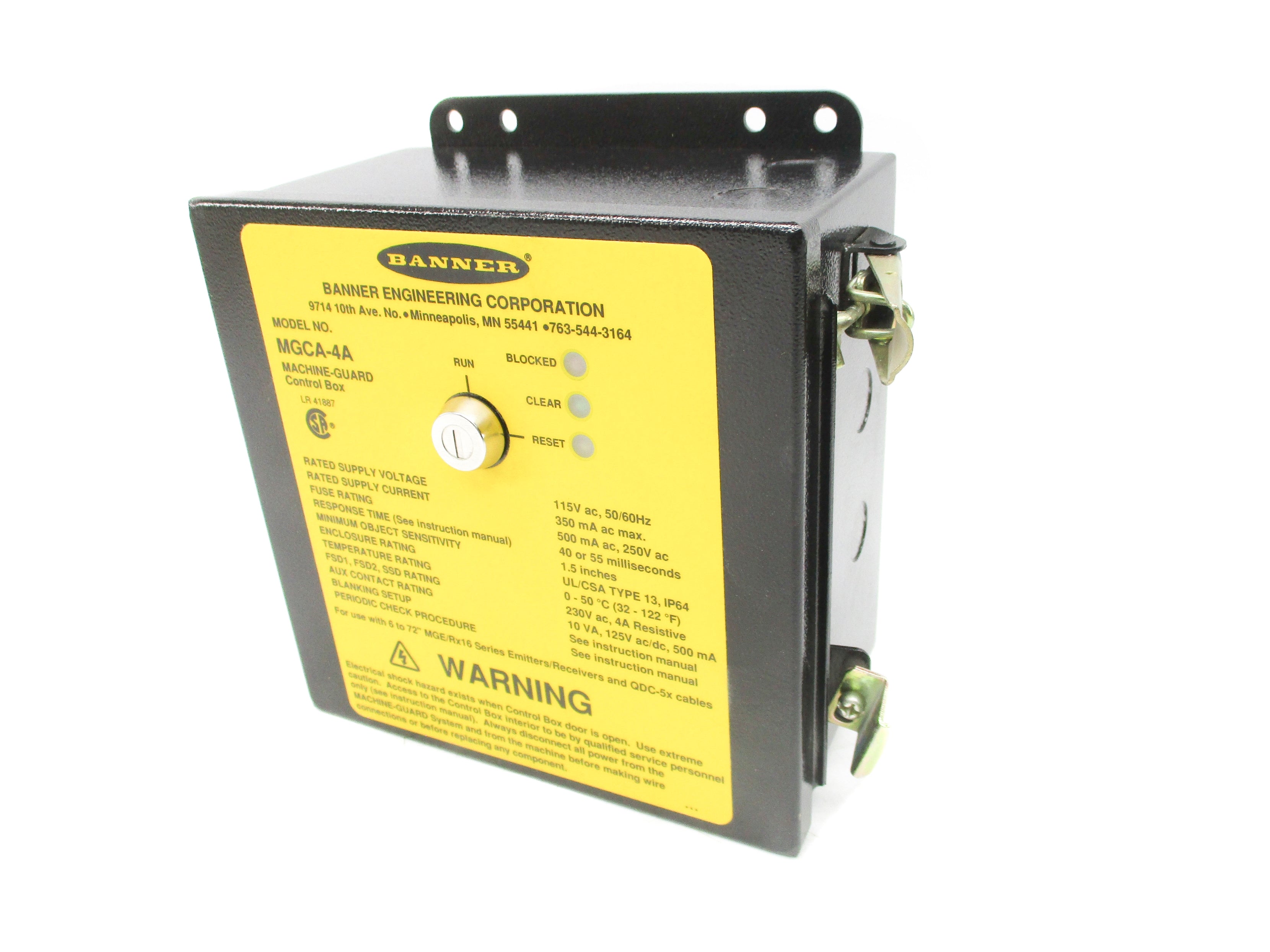 BANNER ENGINEERING MGCA-4A 115VAC 4A (NO KEY) NSNP