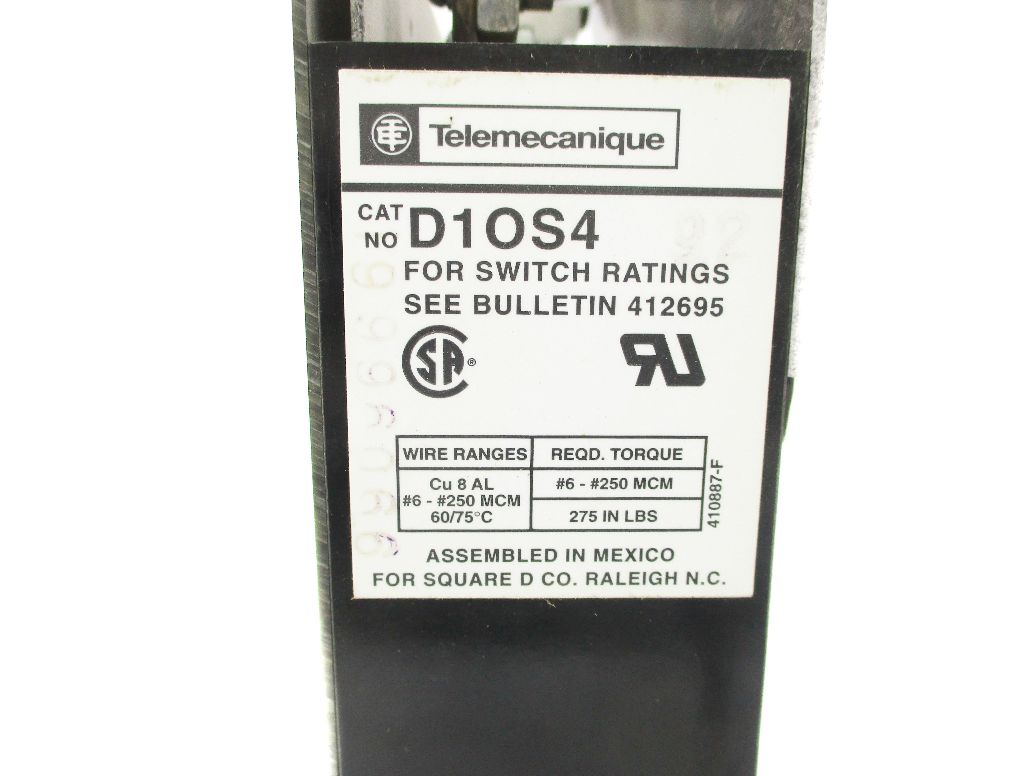 TELEMECANIQUE D1OS4H (AS PICTURED) NSNP